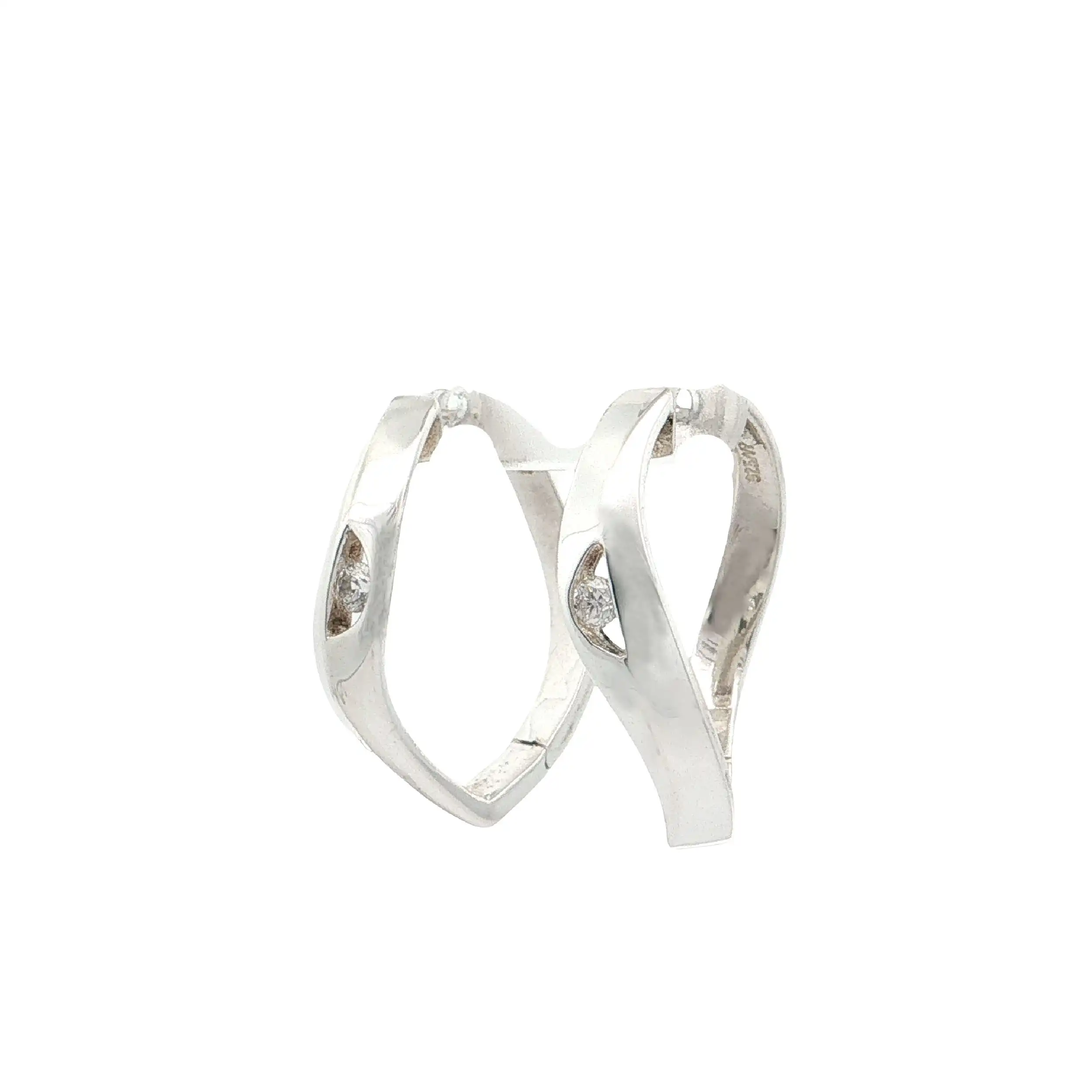 Creolen Silber mit Zirkonia