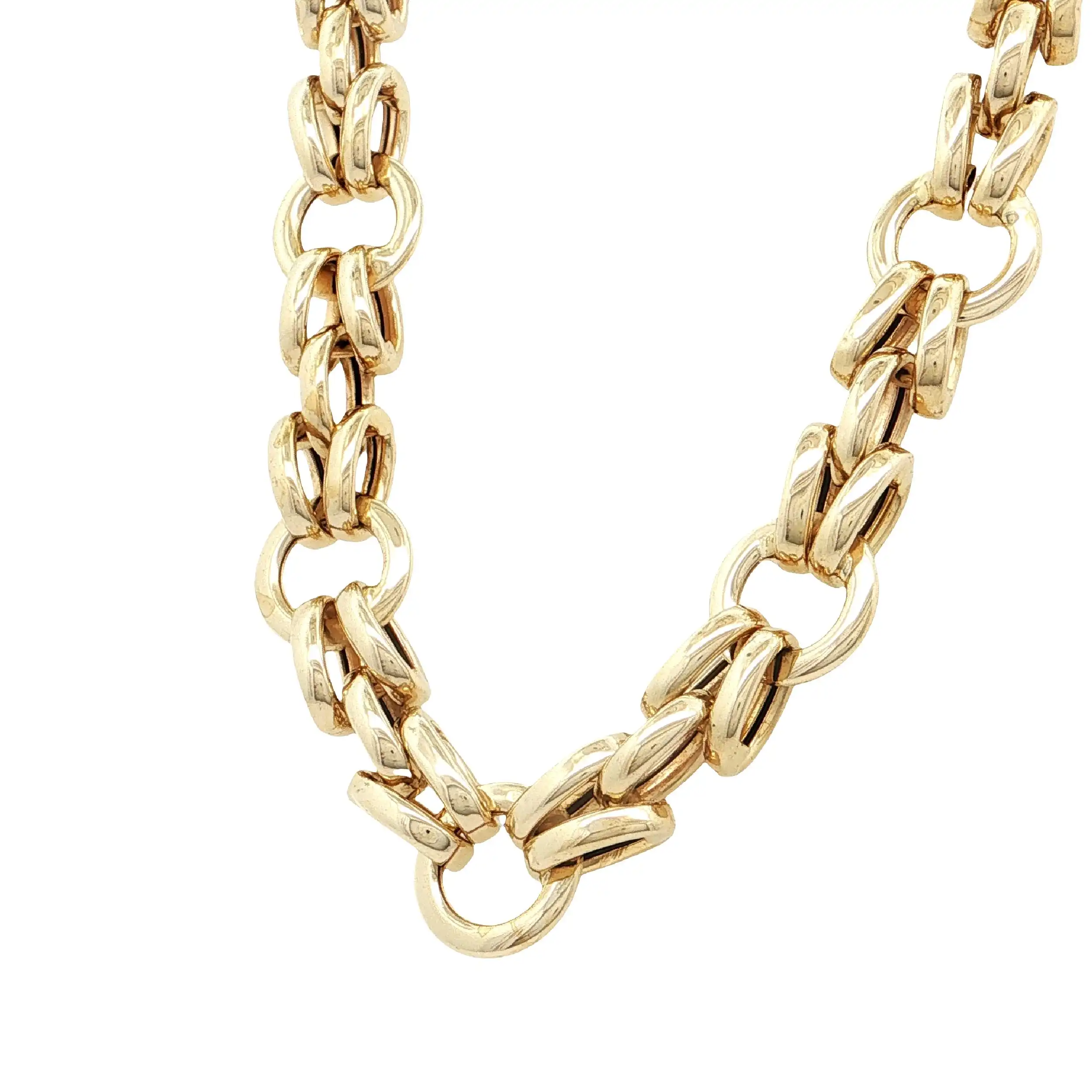 Kette Gelbgold mit Rubinen am Verschluss