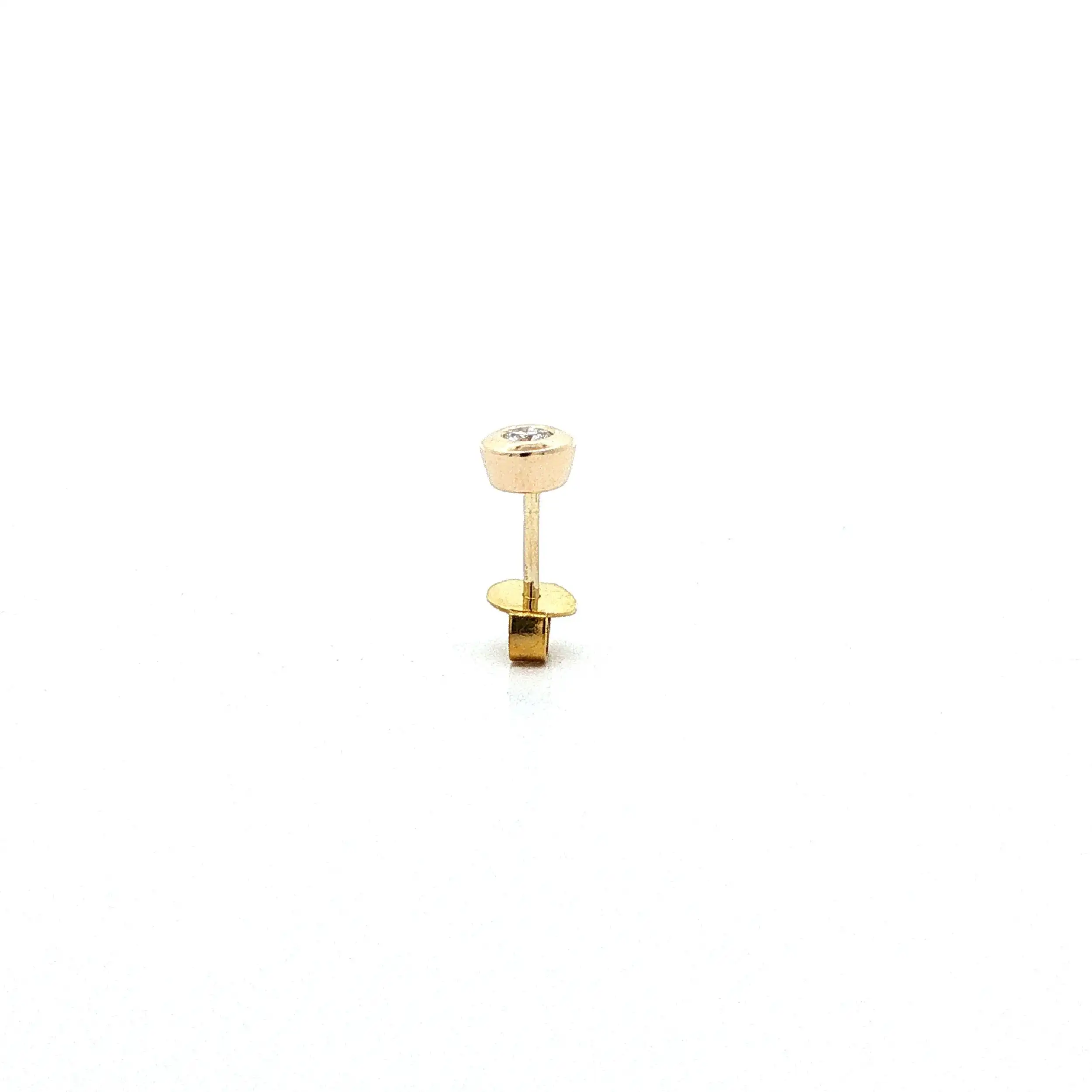 Einzelner Ohrstecker Gelbgold mit Brillant Einzelner Ohrstecker Gelbgold mit Brillant
