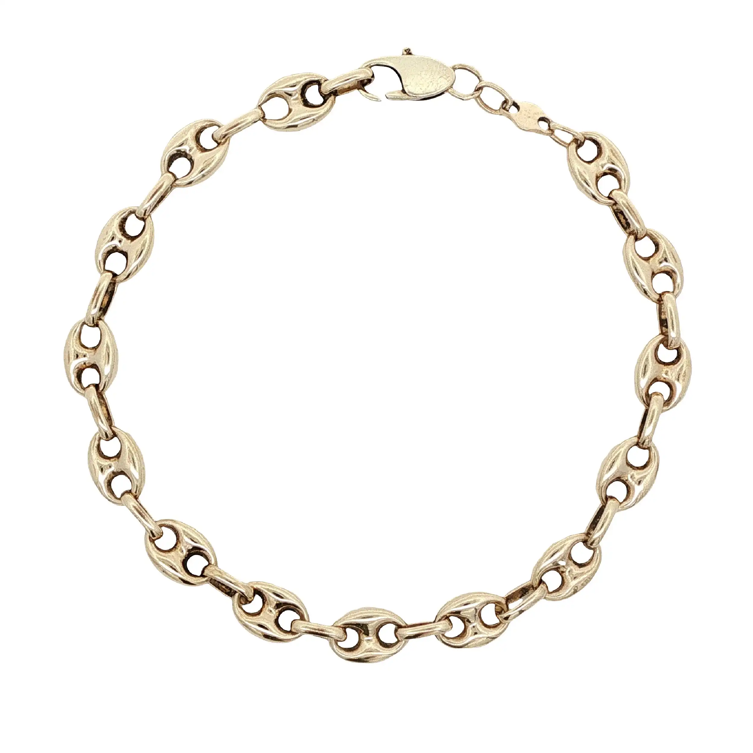 Bohnenarmband Gelbgold
