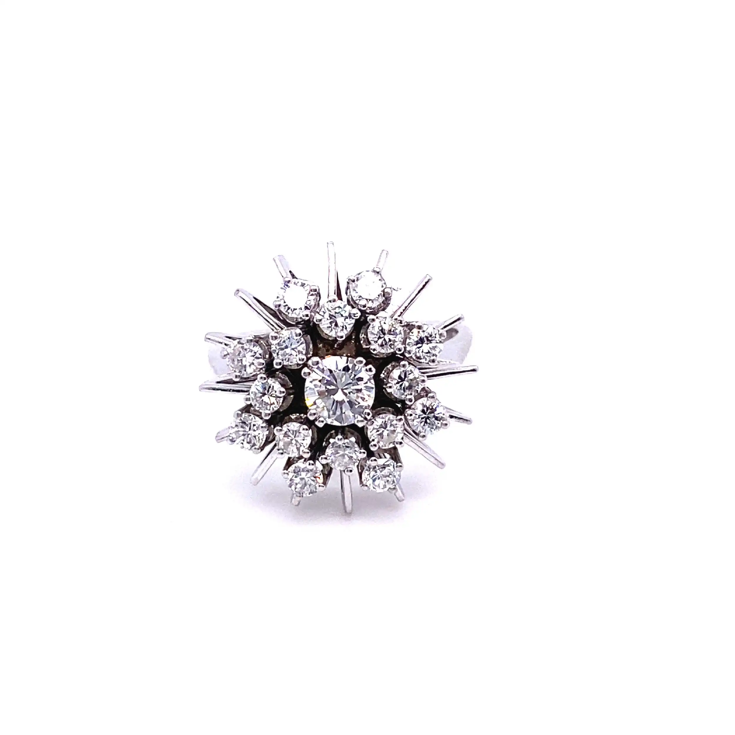 Ring Weißgold mit Brillanten, graviert mit 1,28ct Ring Weißgold mit Brillanten, graviert mit 1,28ct
