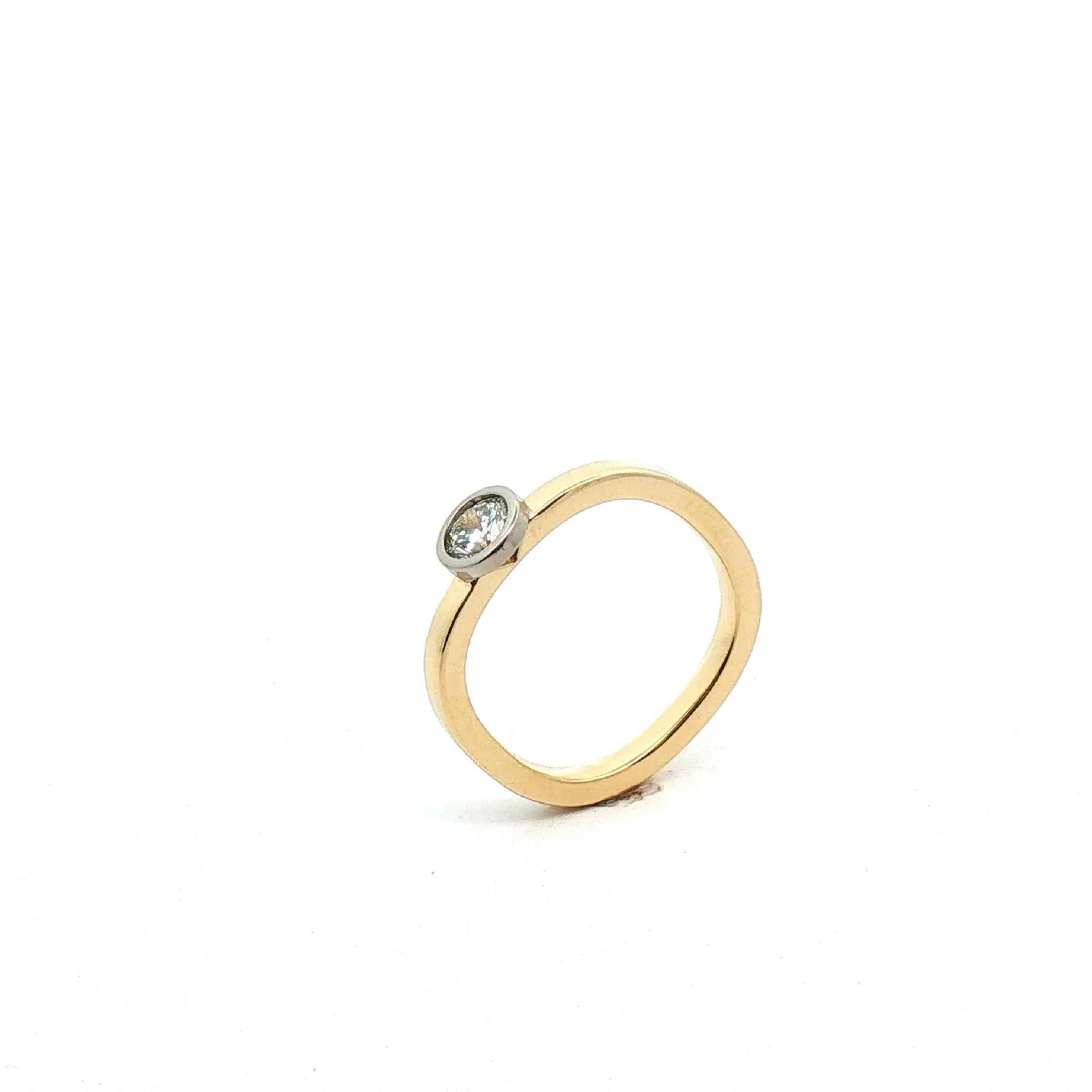 Ring Bicolor mit Brillant Ring Bicolor mit Brillant