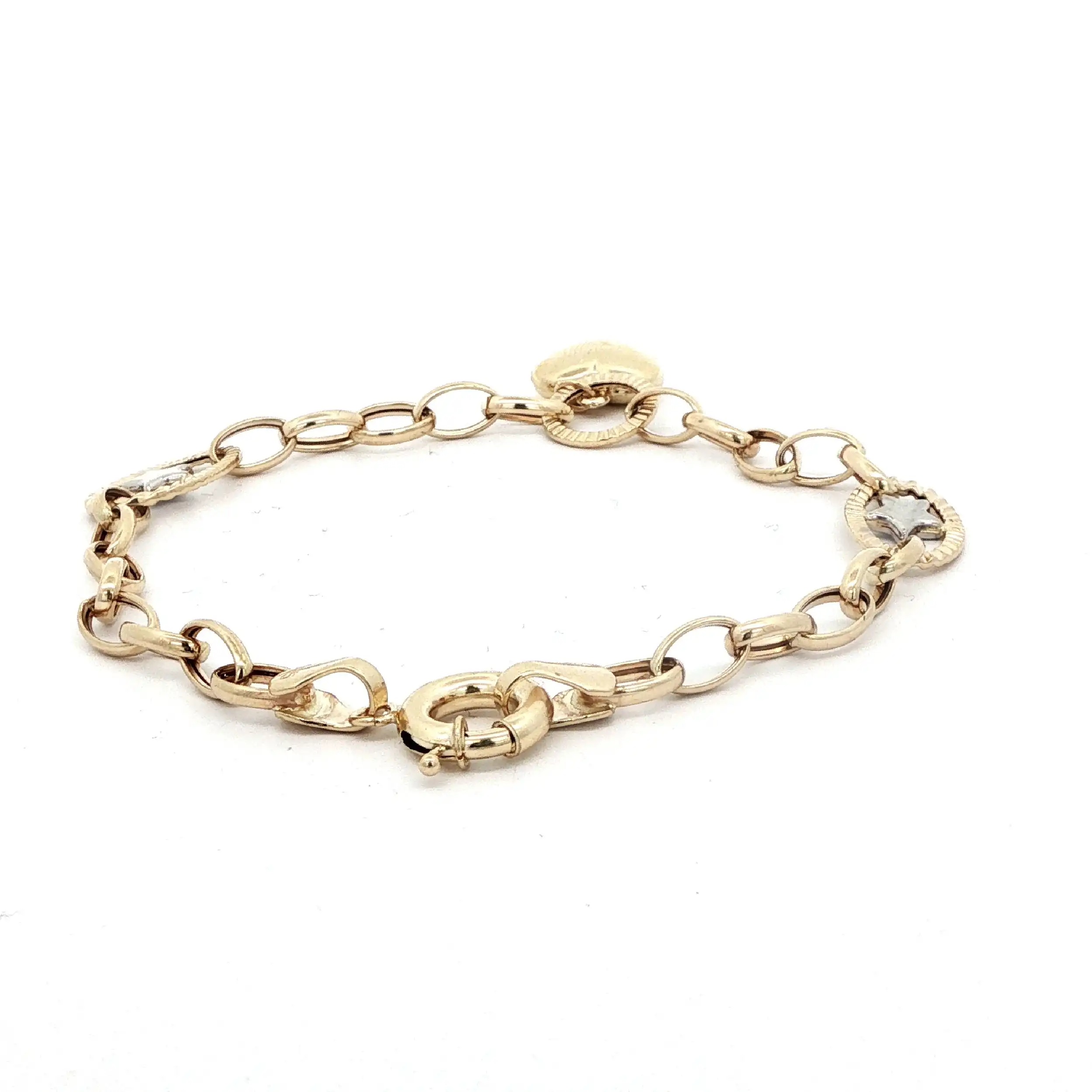 Armband Bicolor mit Herzanhänger