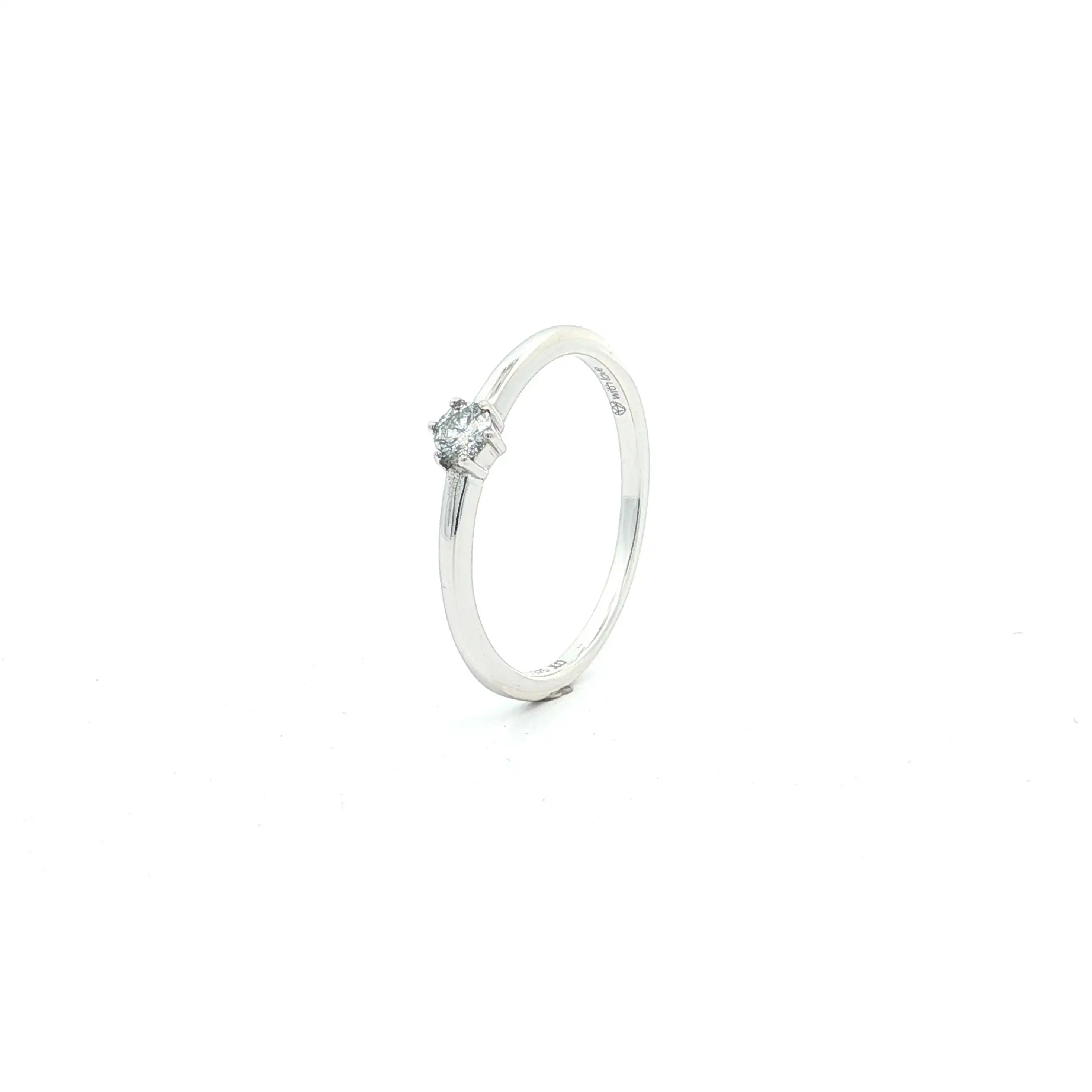 Ring Weißgold mit Brillant Ring Weißgold mit Brillant
