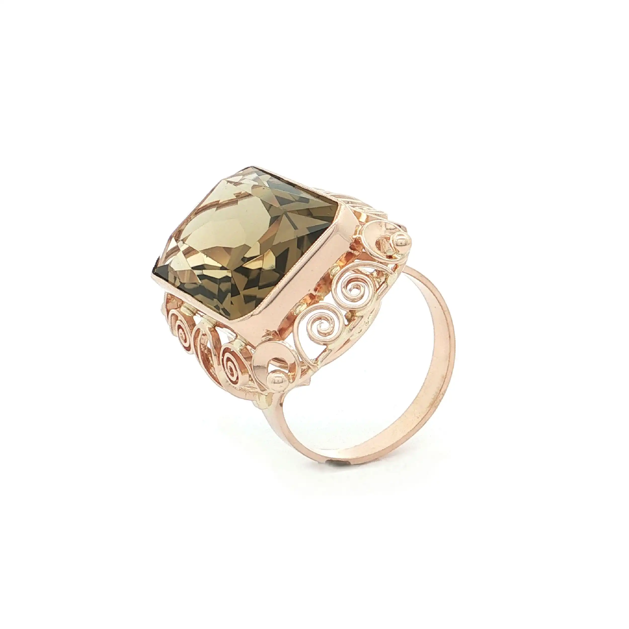 Ring Roségold mit Rauch-Citrin Ring Roségold mit Rauch-Citrin