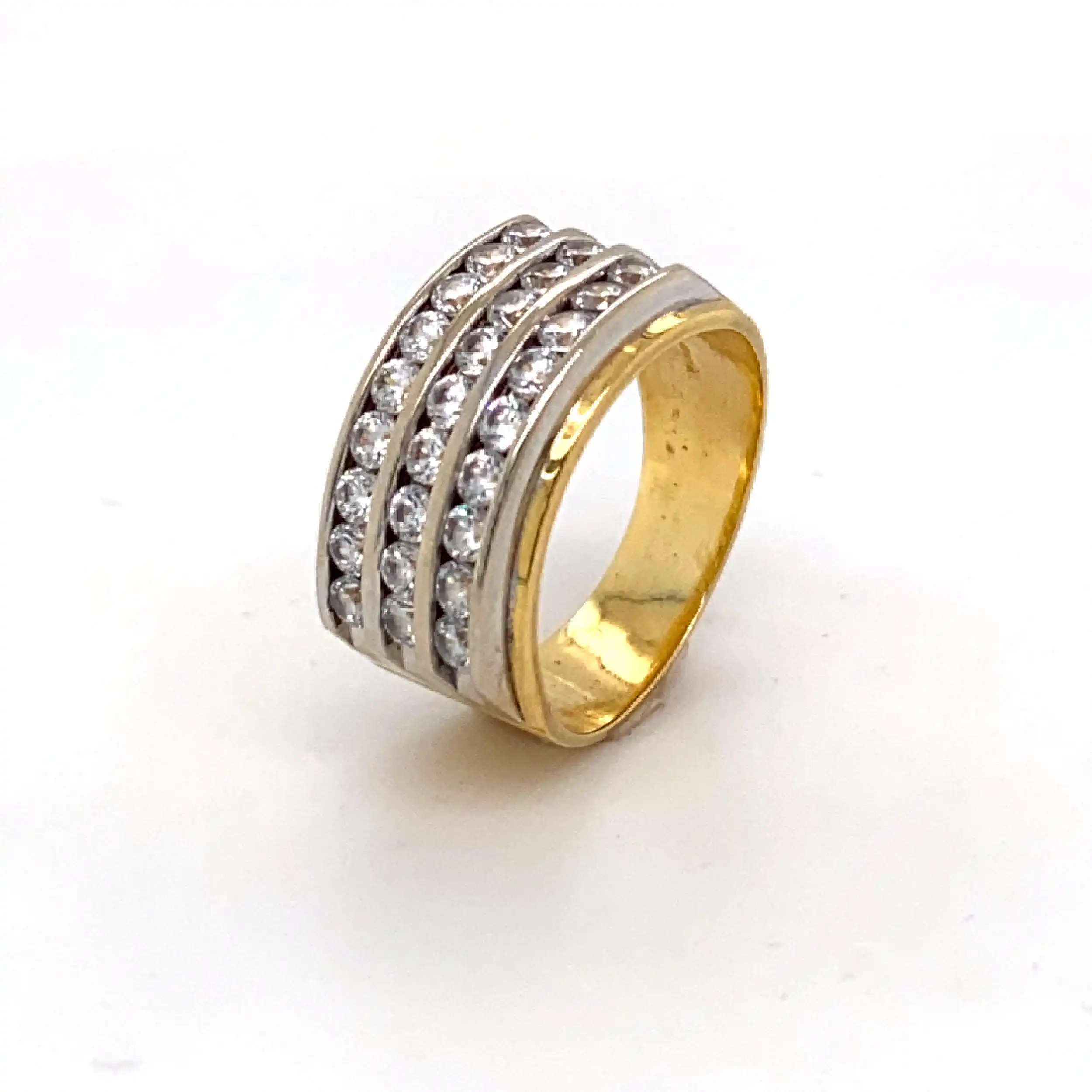 Ring Bicolor mit Zirkonia Ring Bicolor mit Zirkonia