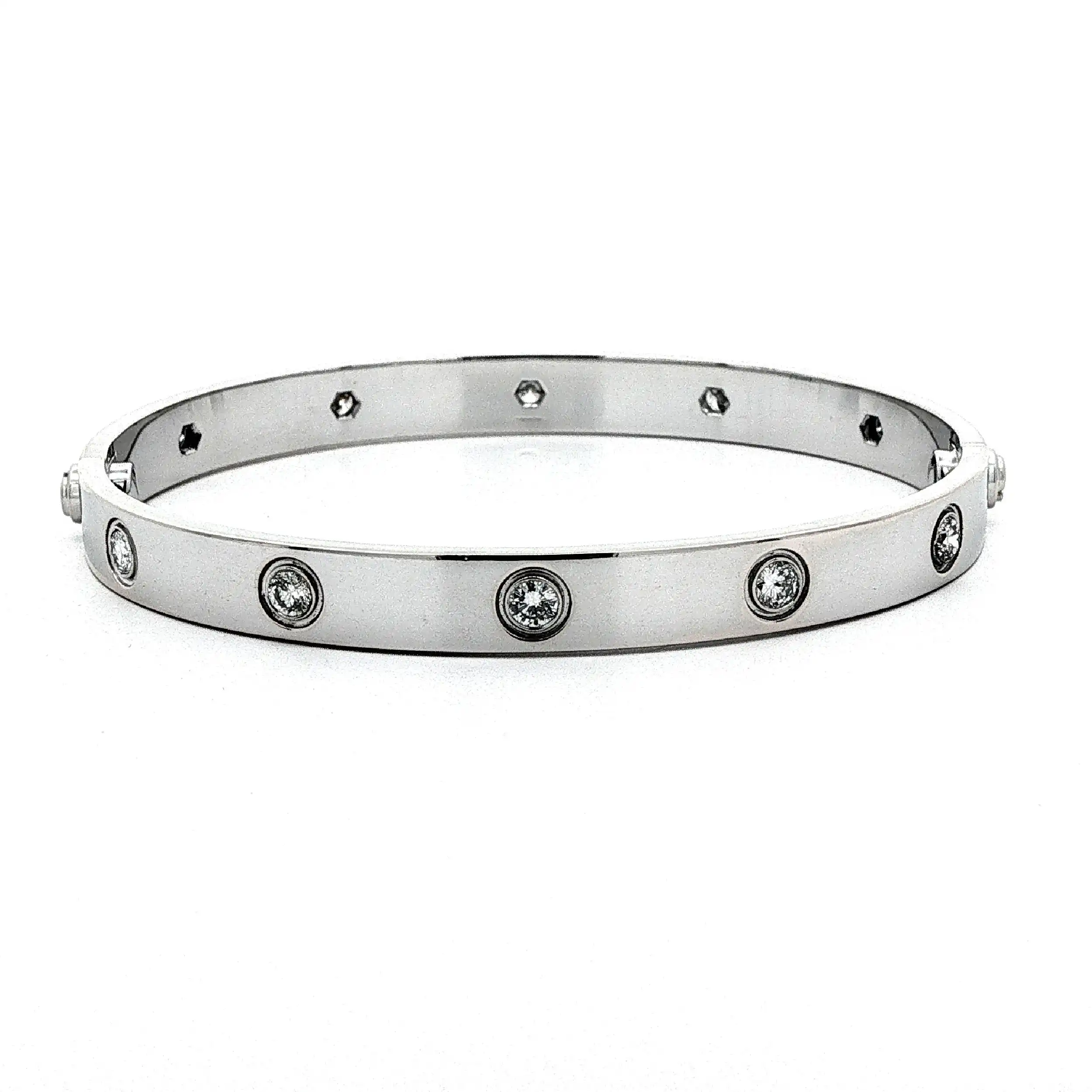 Armreif Weißgold Cartier LOVE mit Brillanten