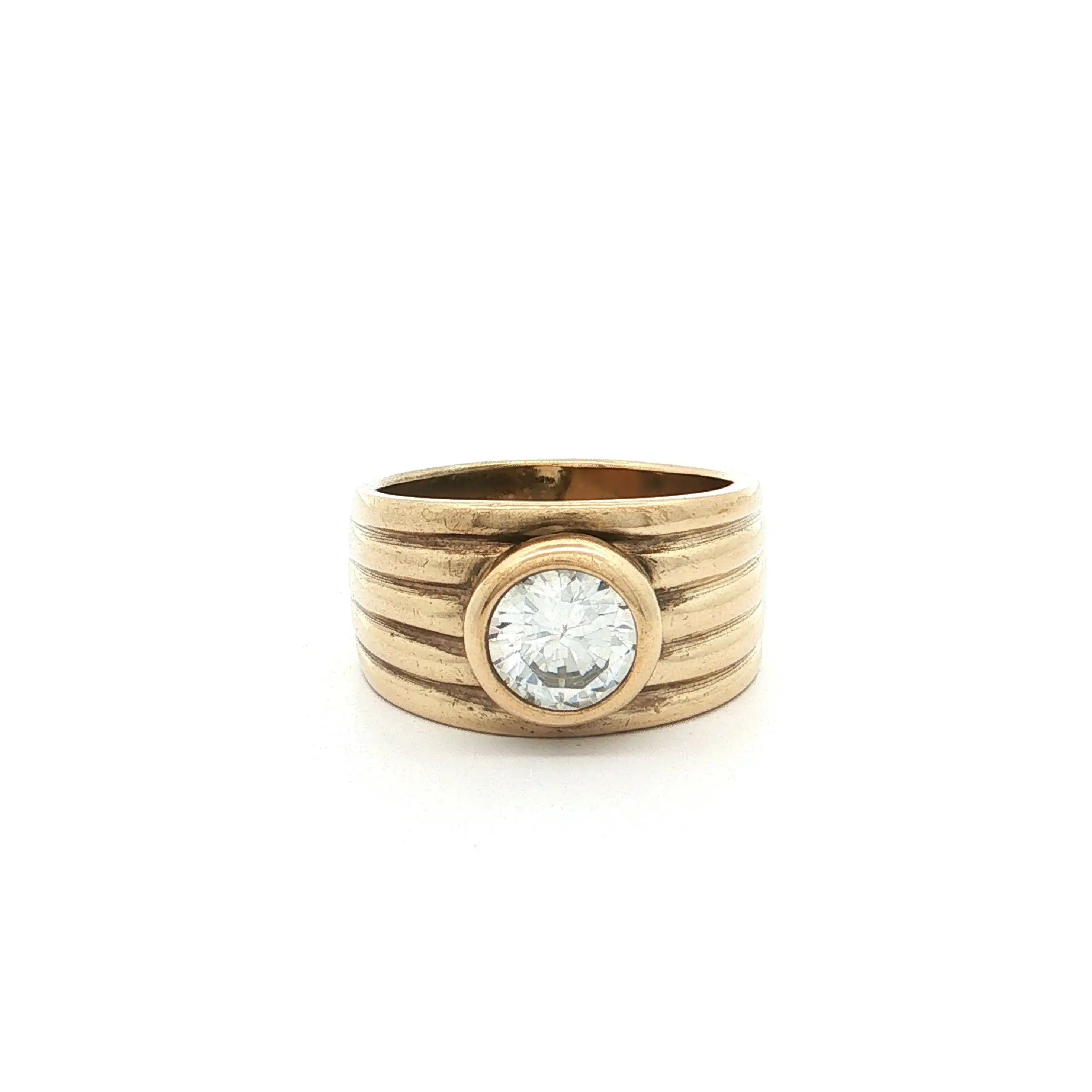Ring Silber vergoldet mit Zirkonia Ring Silber vergoldet mit Zirkonia