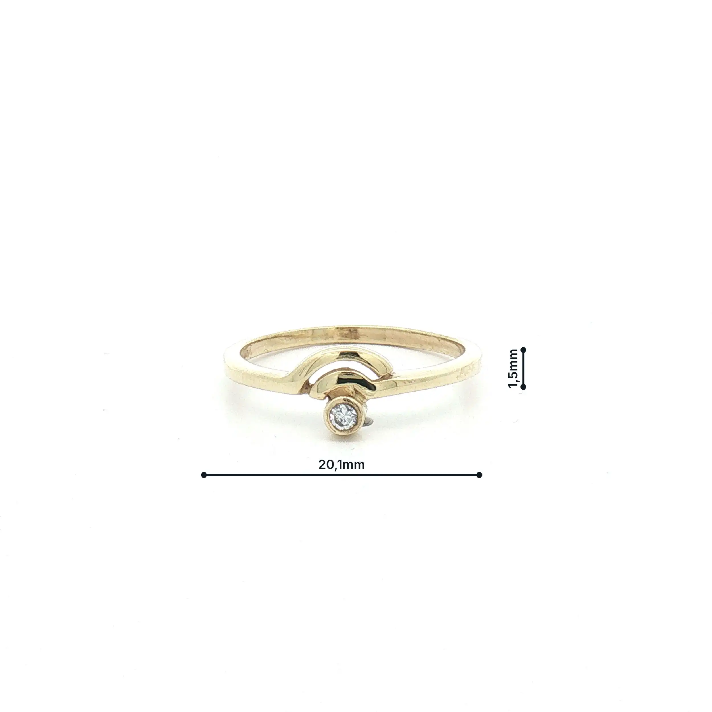 Solitärring mit Zirkonia