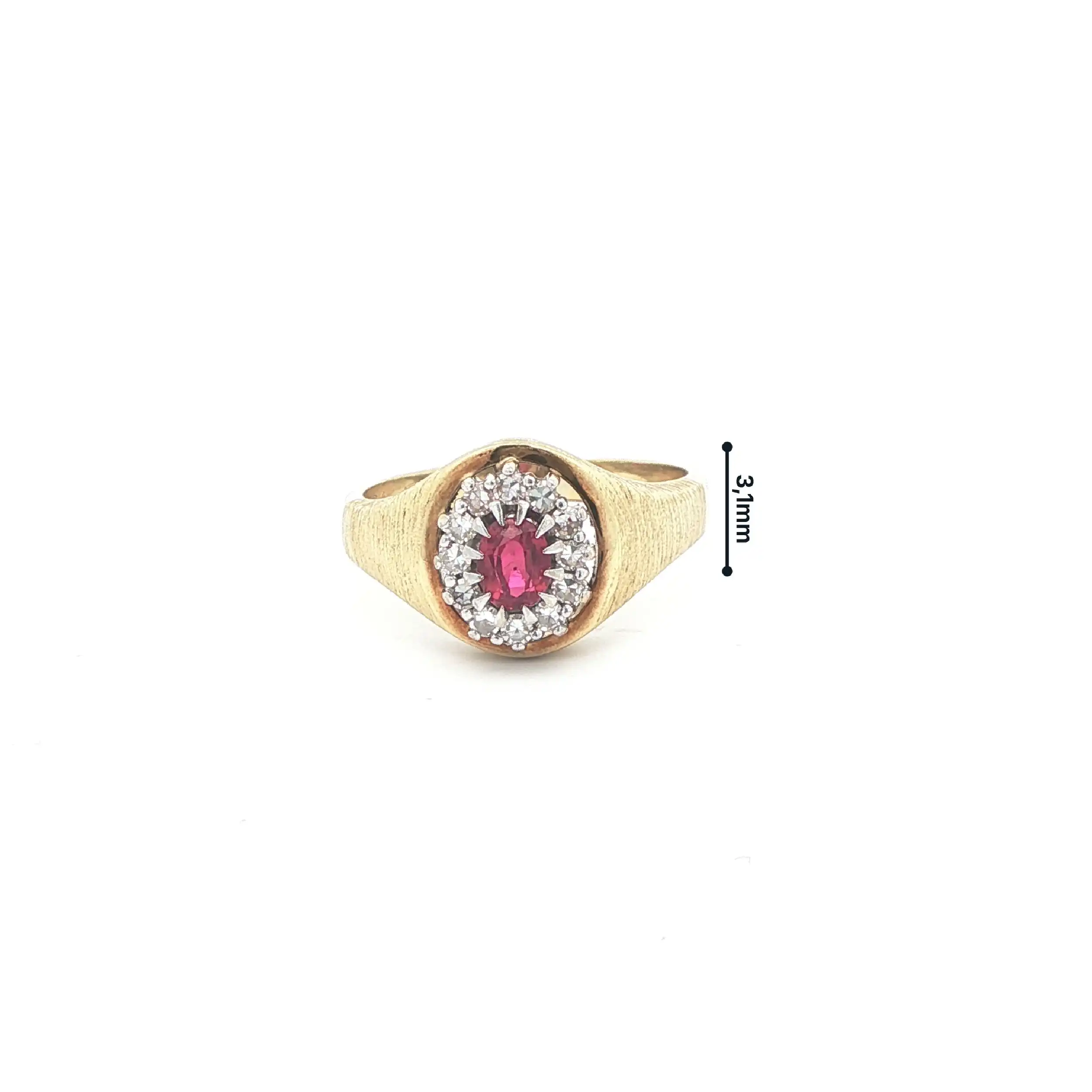 Ring mit Altschliffdiamanten und Rubin Ring mit Altschliffdiamanten und Rubin