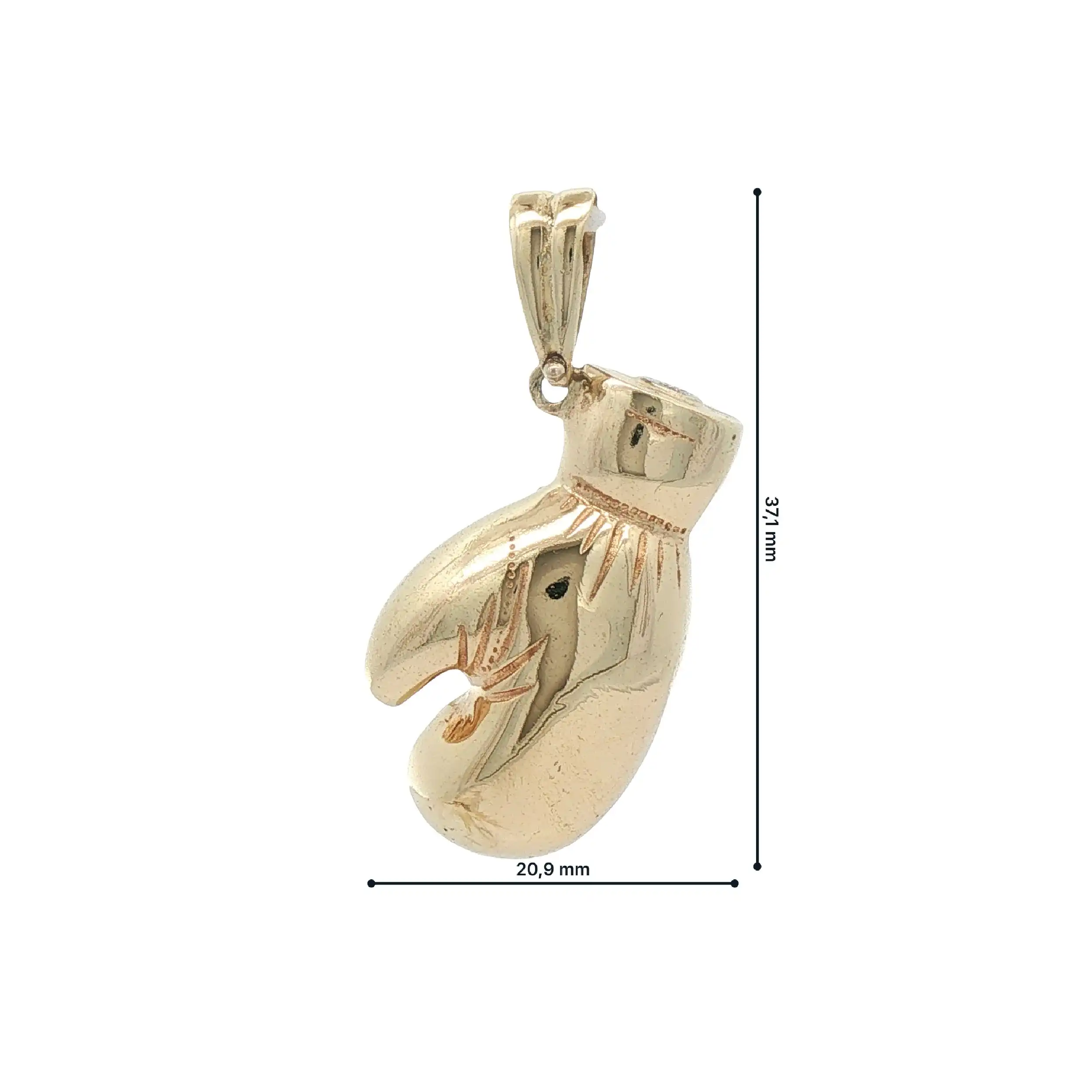 Anhänger Gelbgold Boxhandschuh