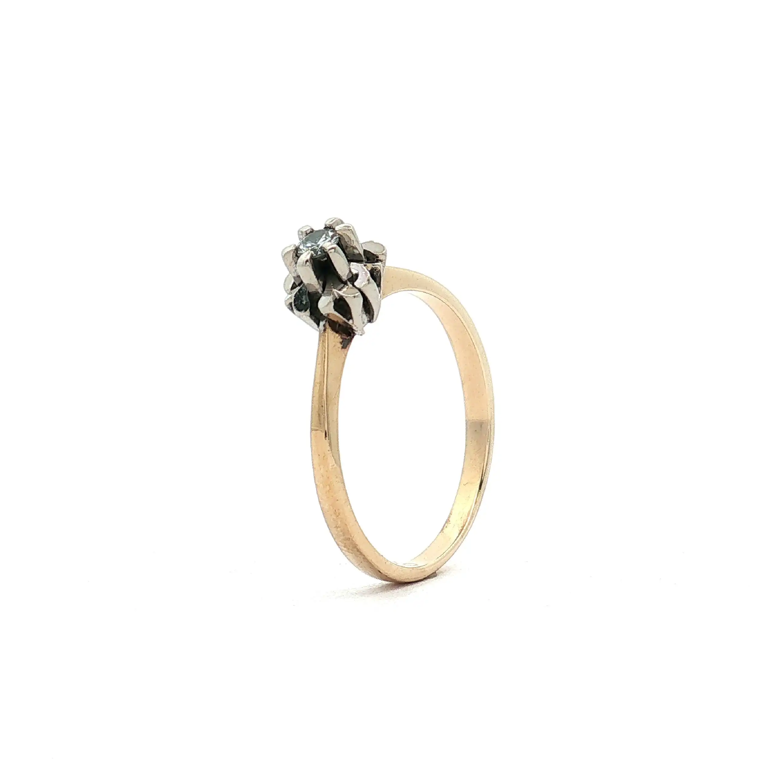 Ring Bicolor mit Brillant Solitär Ring Bicolor mit Brillant Solitär