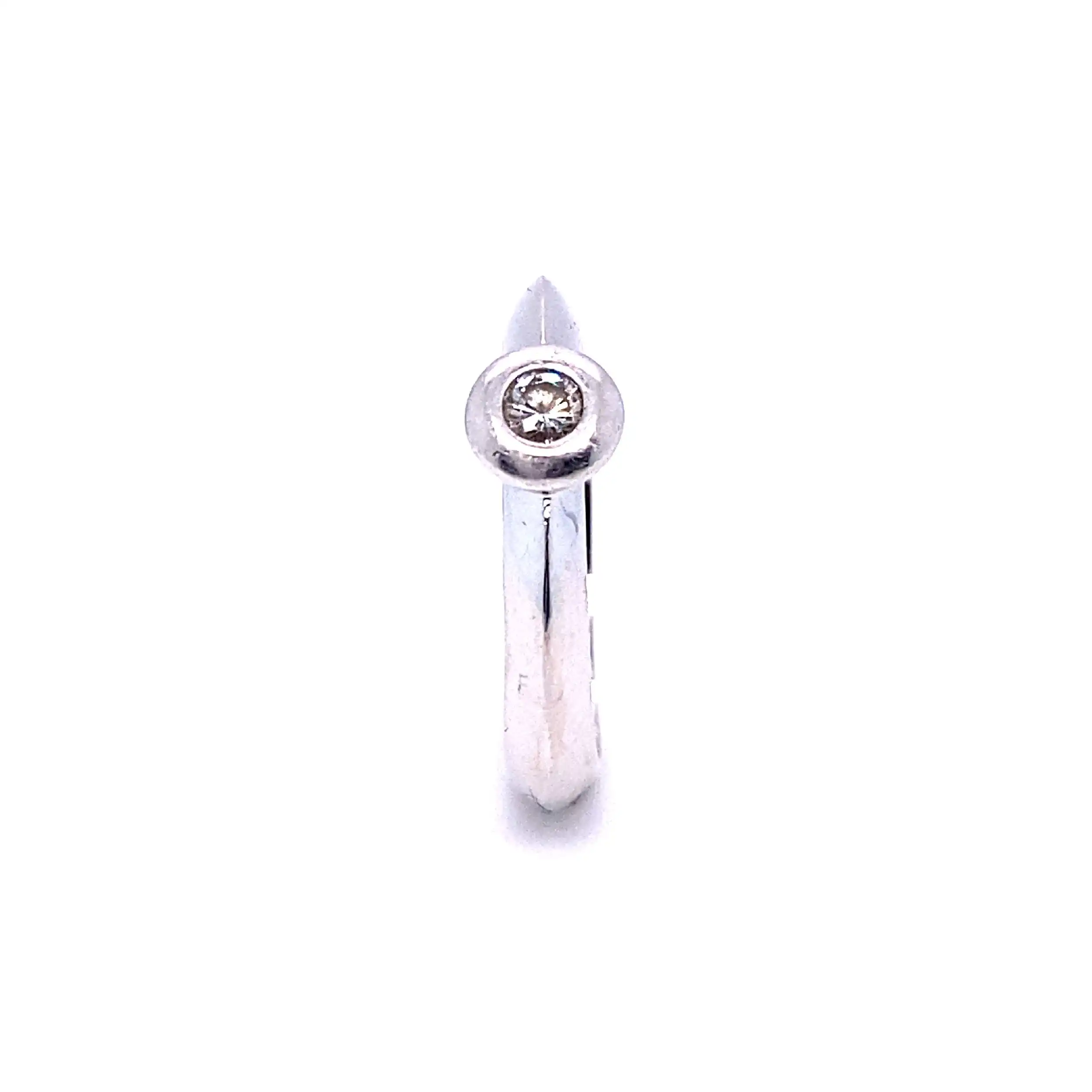 Ring Weißgold mit Brillant, graviert 0,12ct Ring Weißgold mit Brillant, graviert 0,12ct