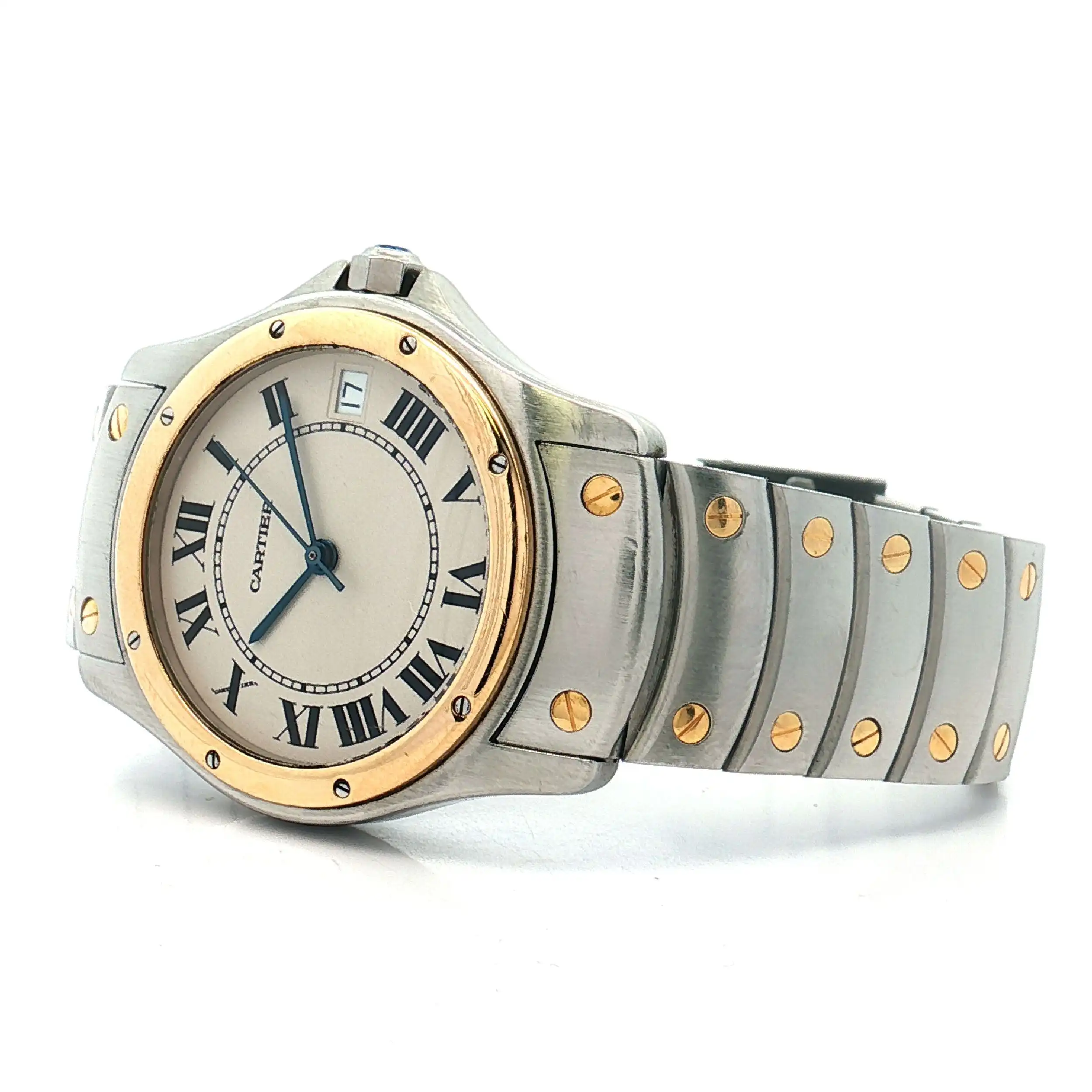Herrenuhr Cartier Santos Ronde 1910 automatic Stahl / Gold Herrenuhr Cartier Santos Ronde 1910 automatic Stahl / Gold