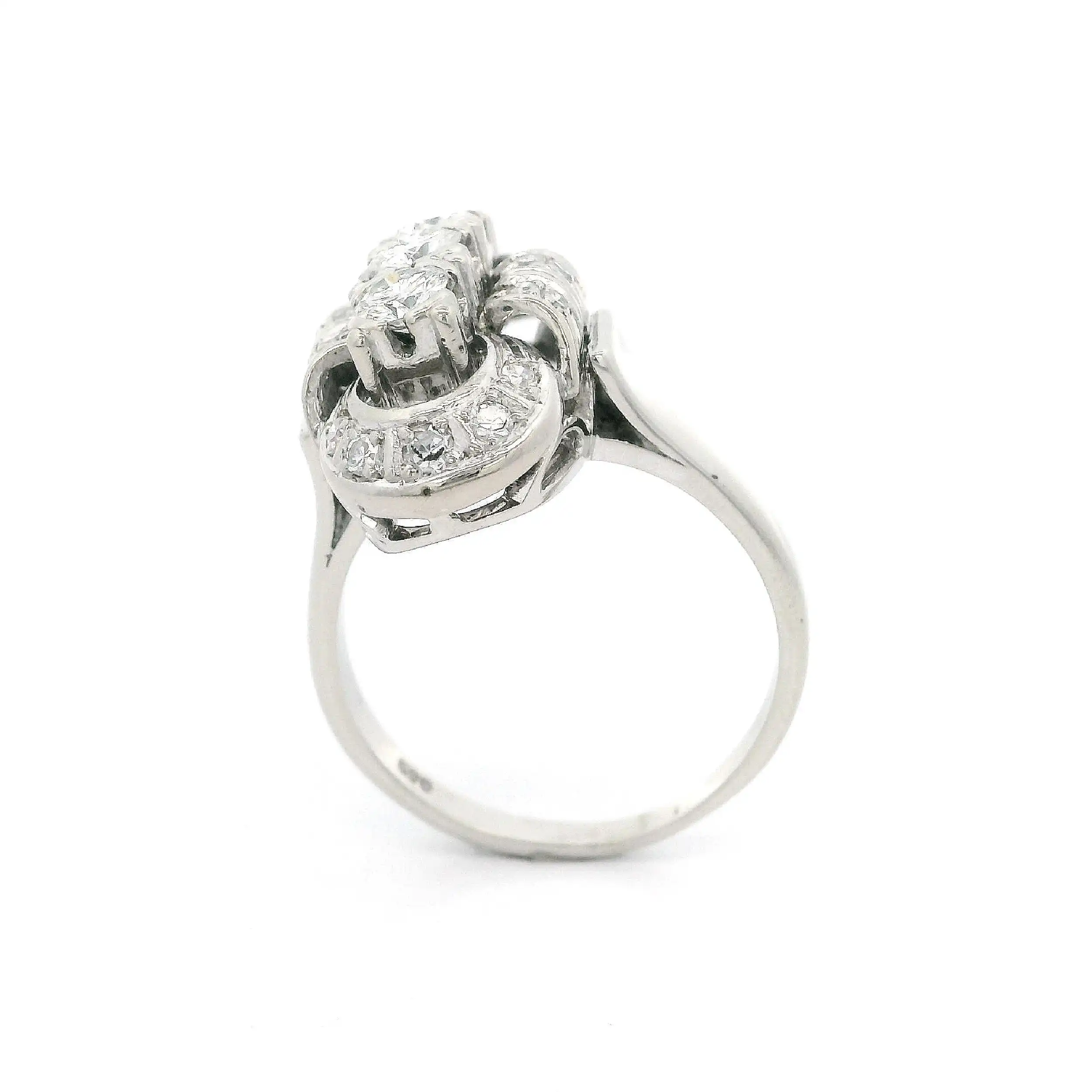 Ring Weißgold mit Brillanten und Diamanten Ring Weißgold mit Brillanten und Diamanten