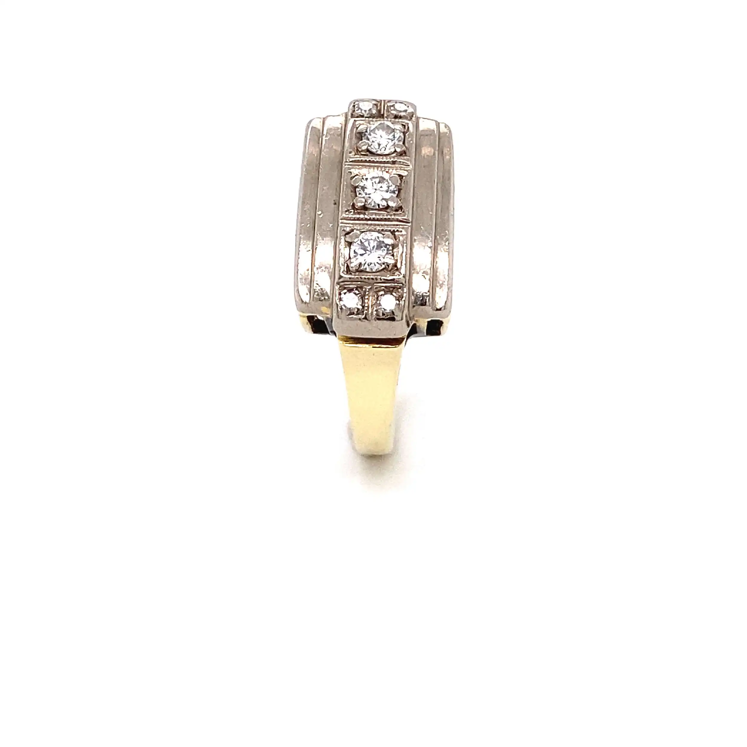 Ring Bicolor mit Brillanten und Diamanten Ring Bicolor mit Brillanten und Diamanten