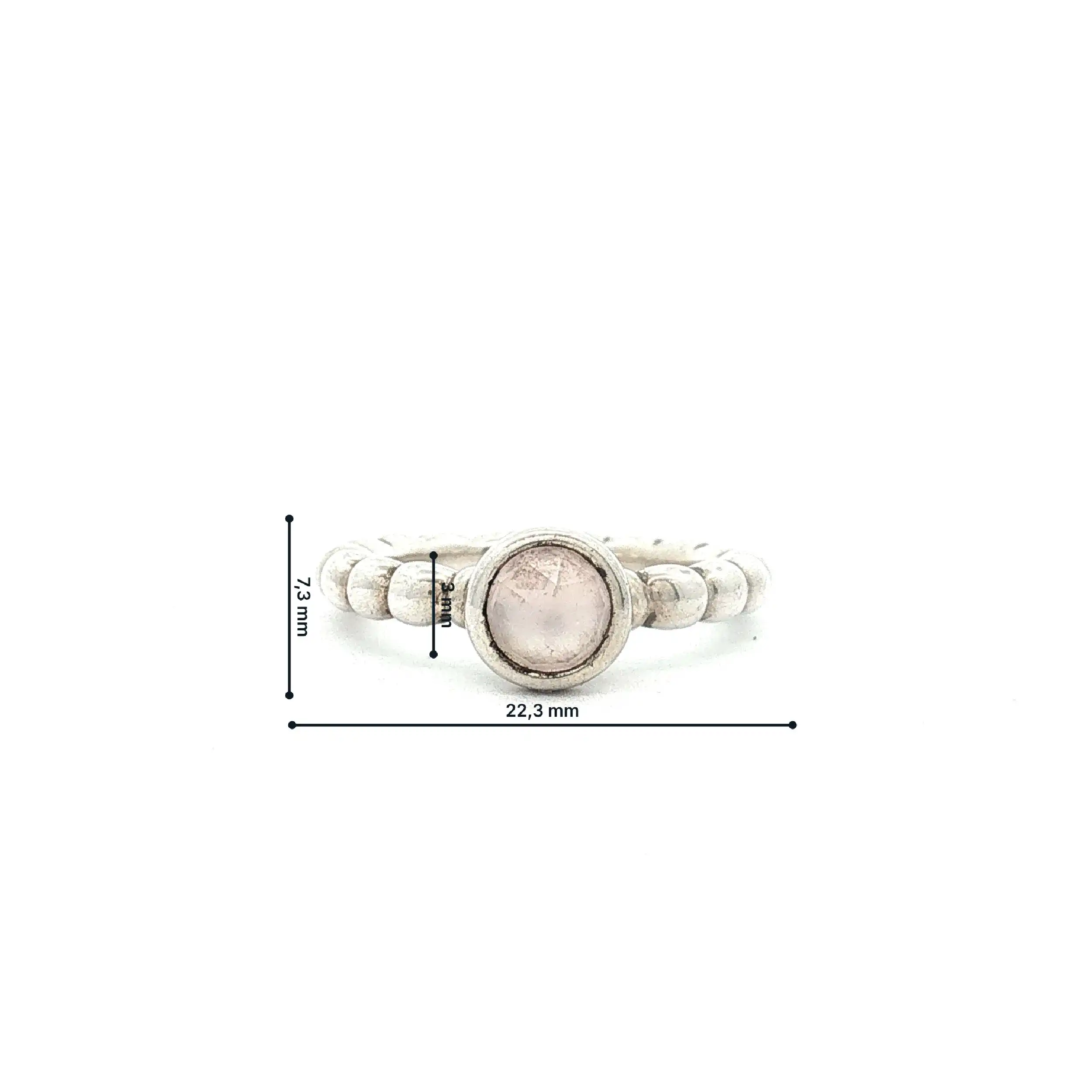 Ring Pandora Sweet Dreams mit rosa Quartz