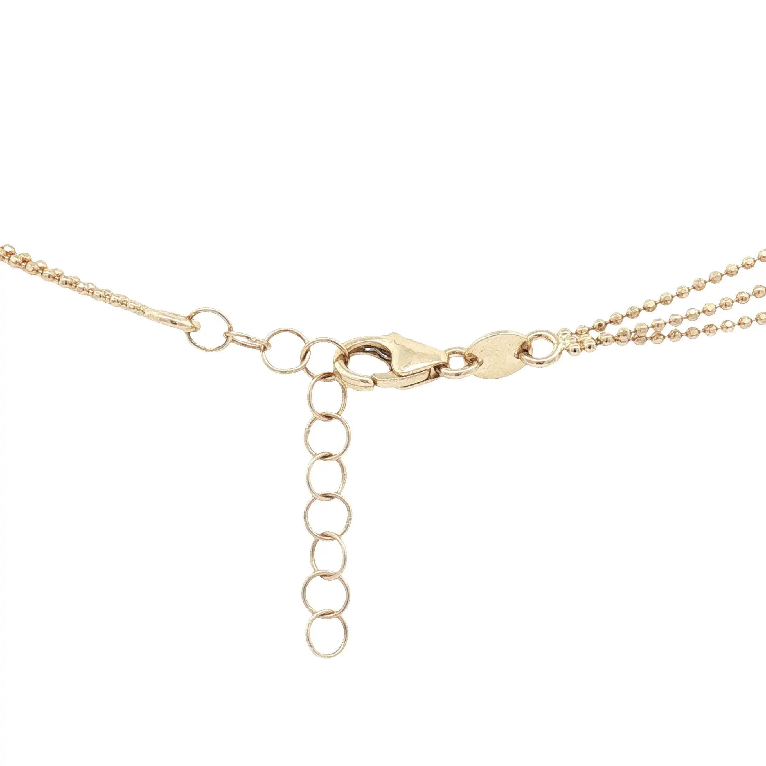 Kügelchenkette Gelbgold diamantiert dreireihig Kügelchenkette Gelbgold diamantiert dreireihig