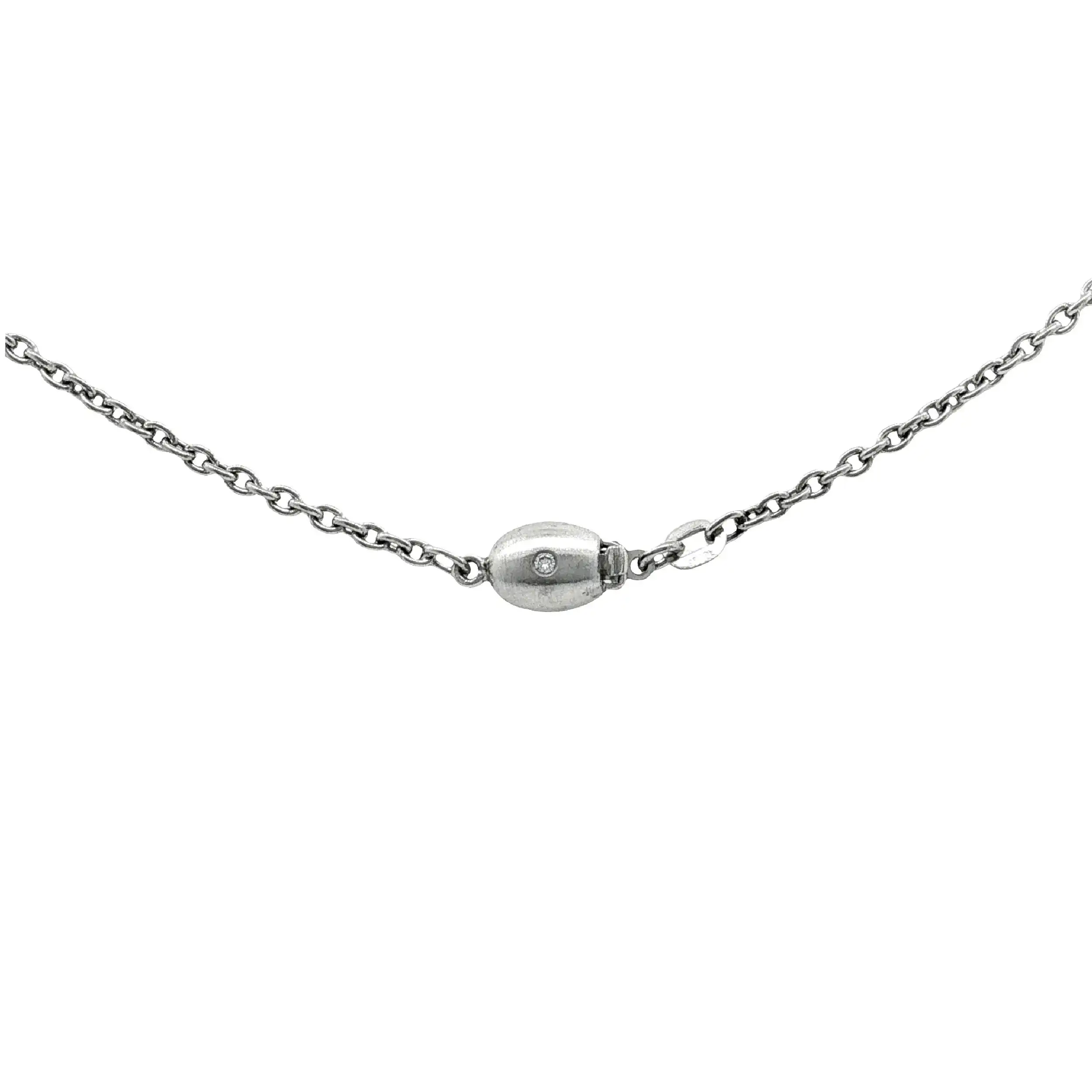 Collier Platin mit Anhänger Bicolor mit Brillanten