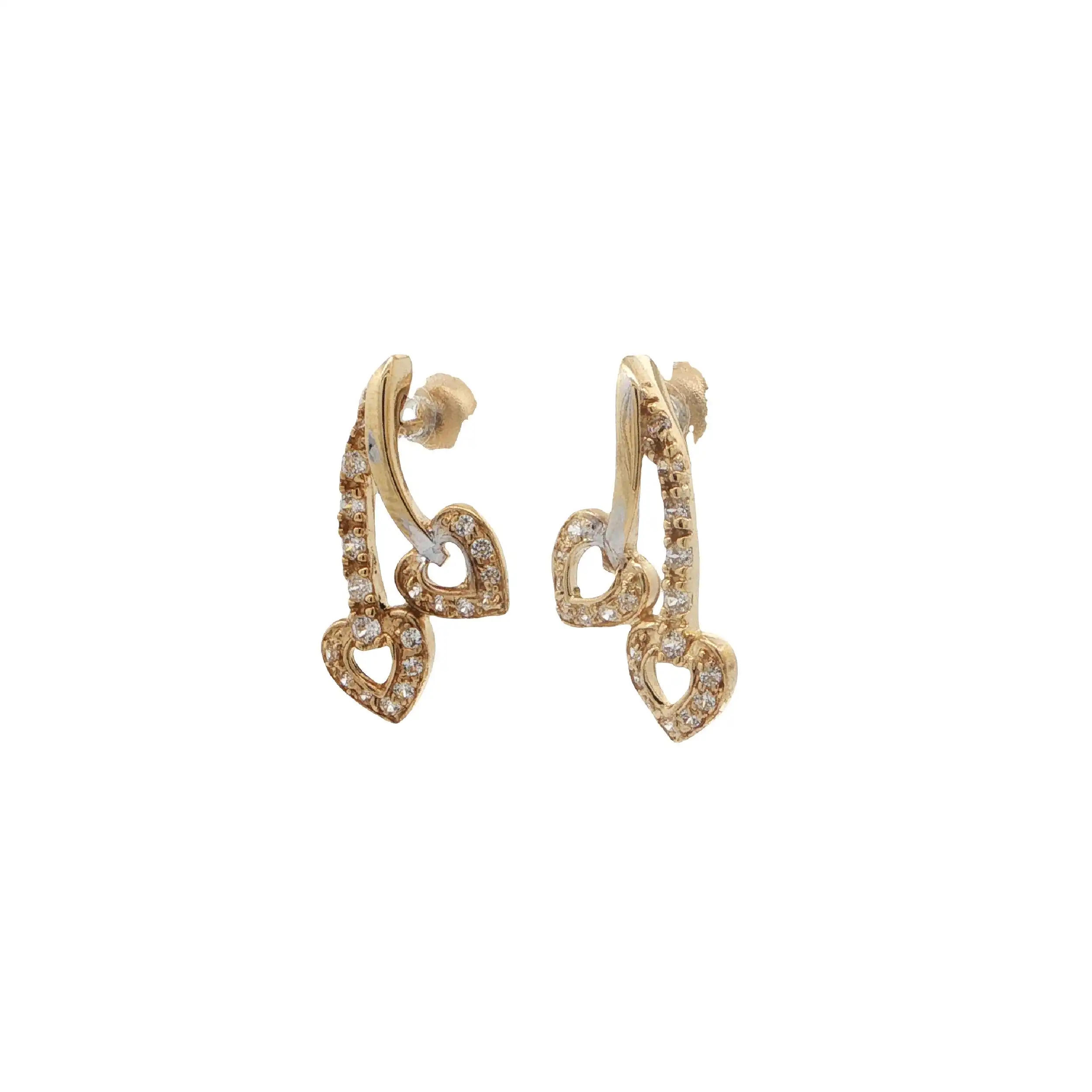 Ohrstecker Bicolor mit Zirkonia Ohrstecker Bicolor mit Zirkonia