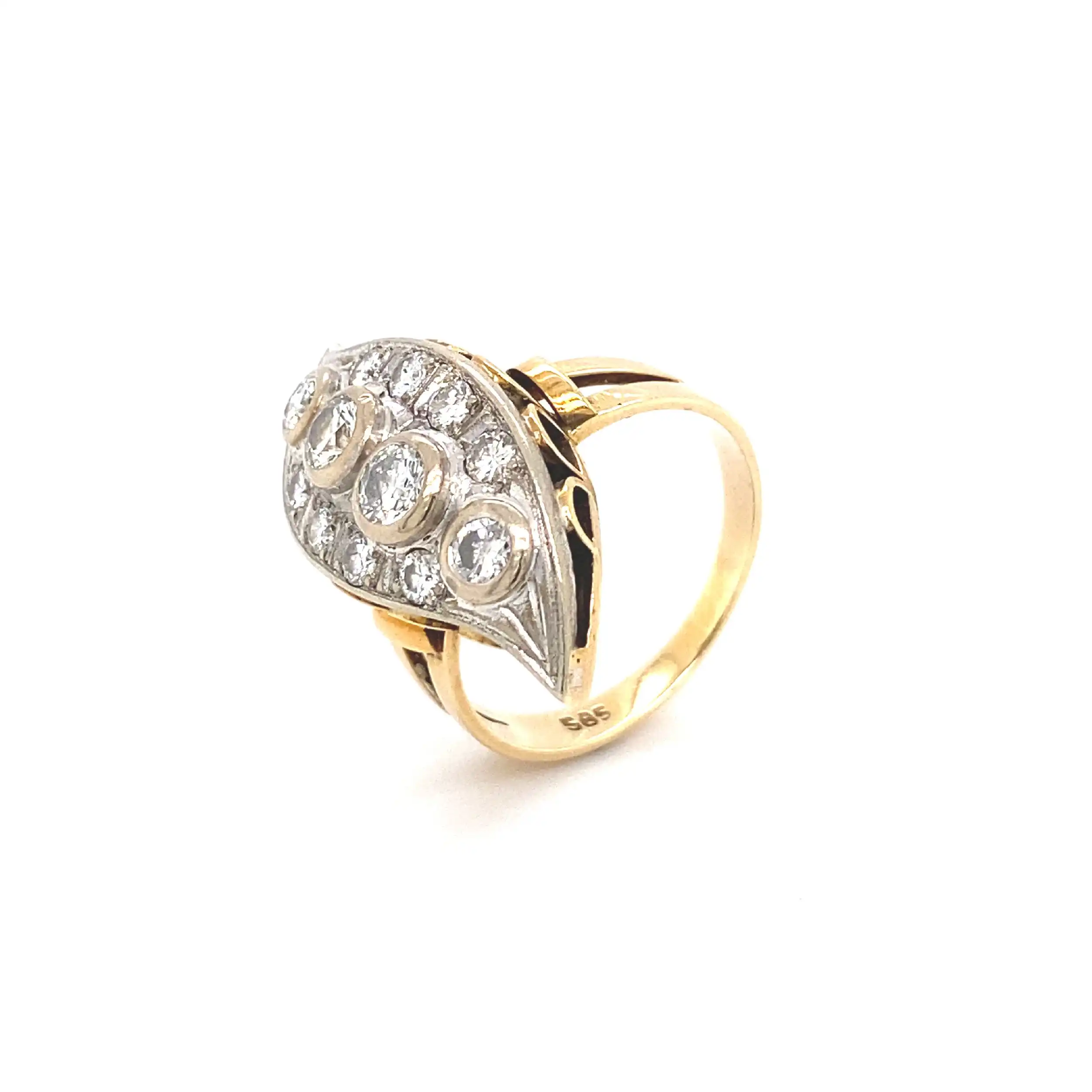 Ring Bicolor mit Brillanten Ring Bicolor mit Brillanten