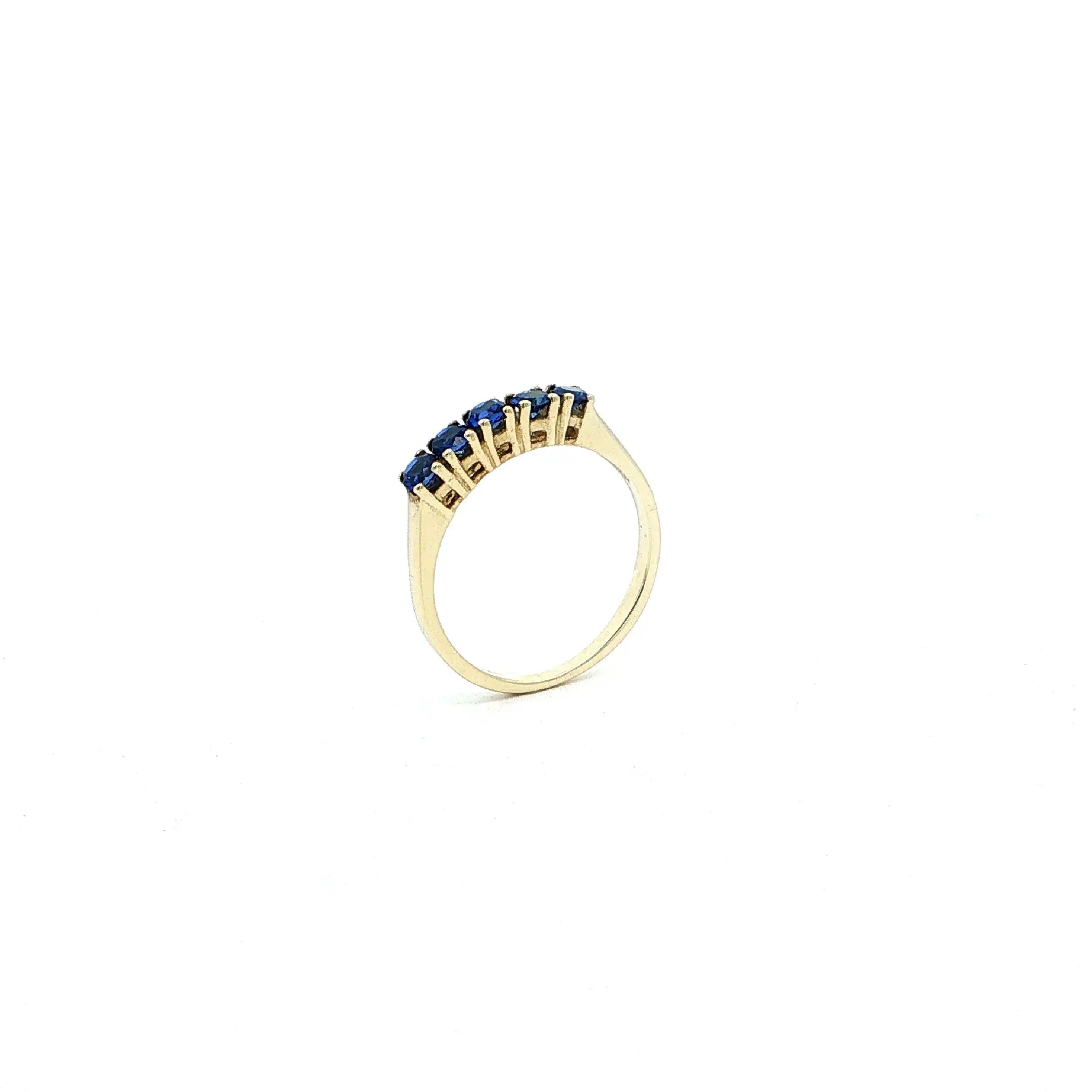 Ring Gelbgold mit blauen Farbsteinen