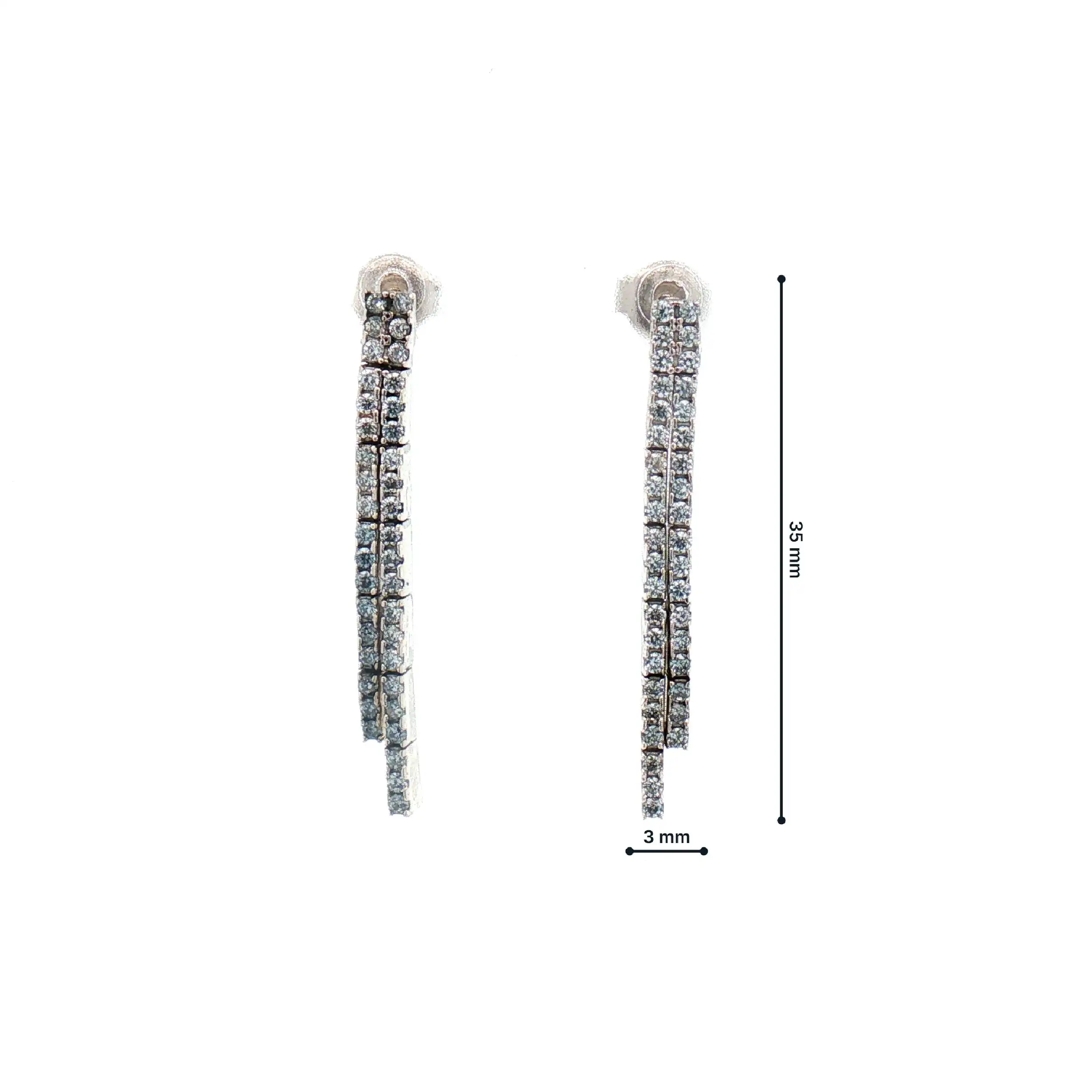 Ohrhänger Silber mit Zirkonia