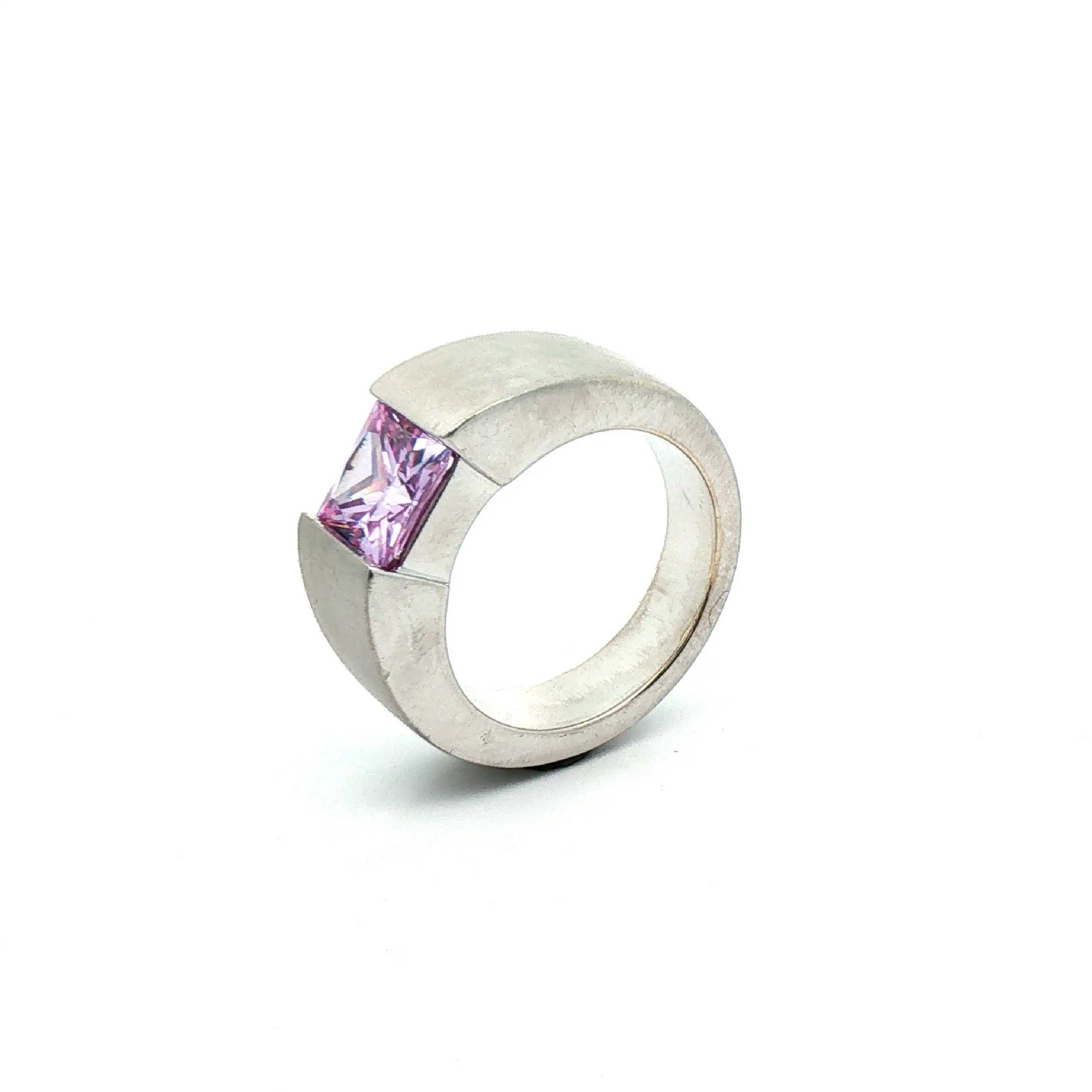 Ring Silber mit Lila Farbstein