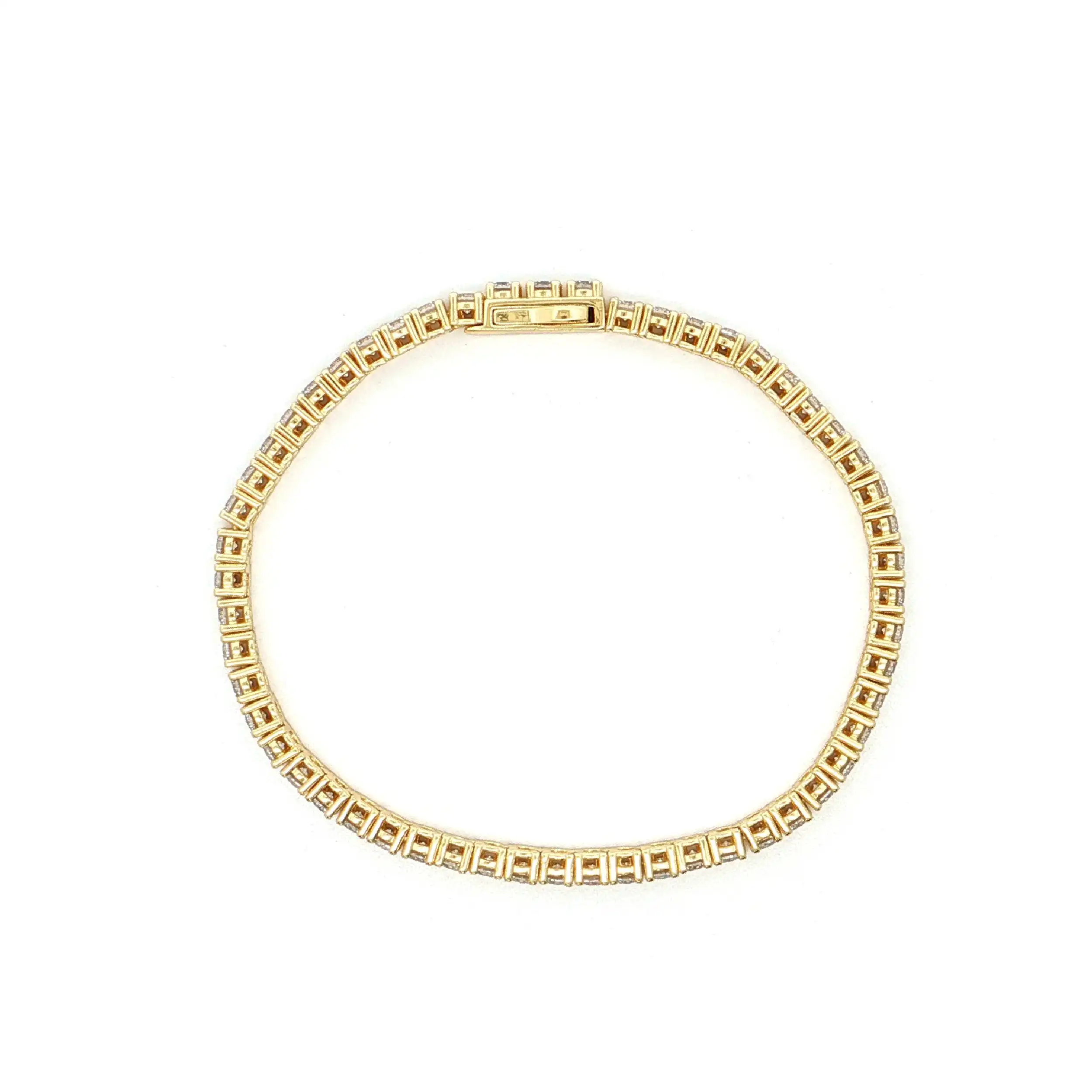 Tennisarmband Silber vergoldet mit Zirkonia Tennisarmband Silber vergoldet mit Zirkonia