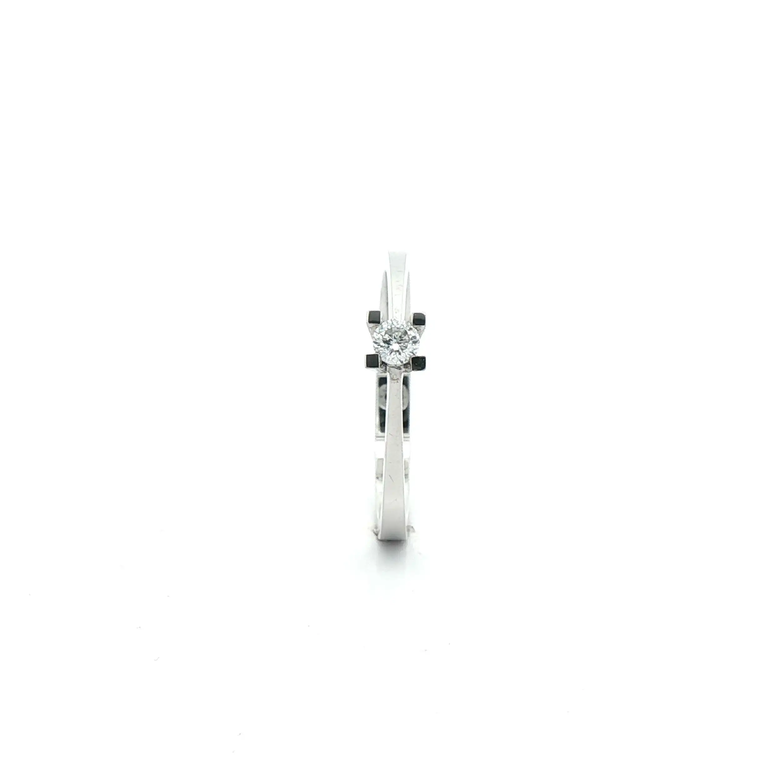 Solitärring Weißgold mit Brillant 0,10ct