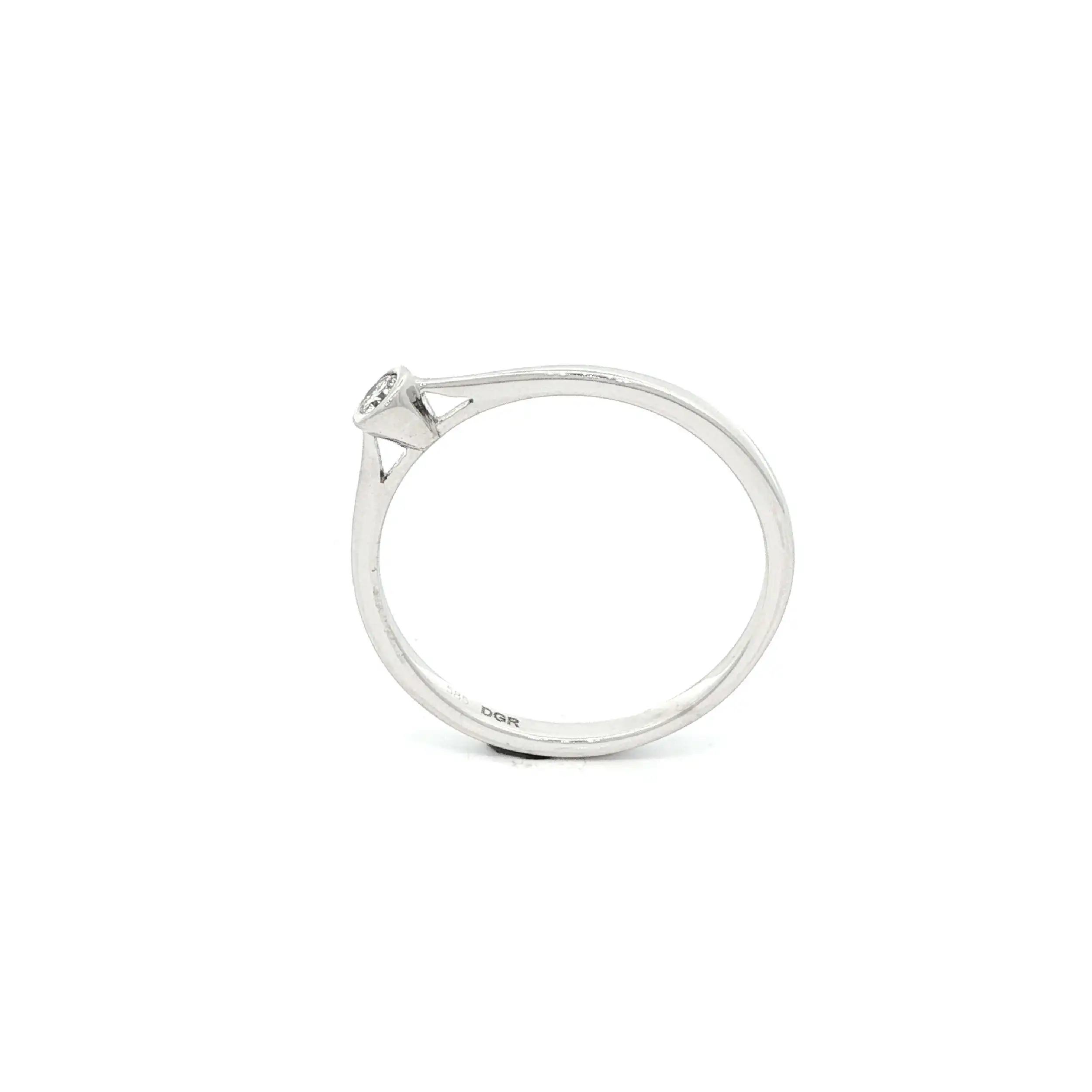 Solitärring Weißgold mit Brillant 0,05ct