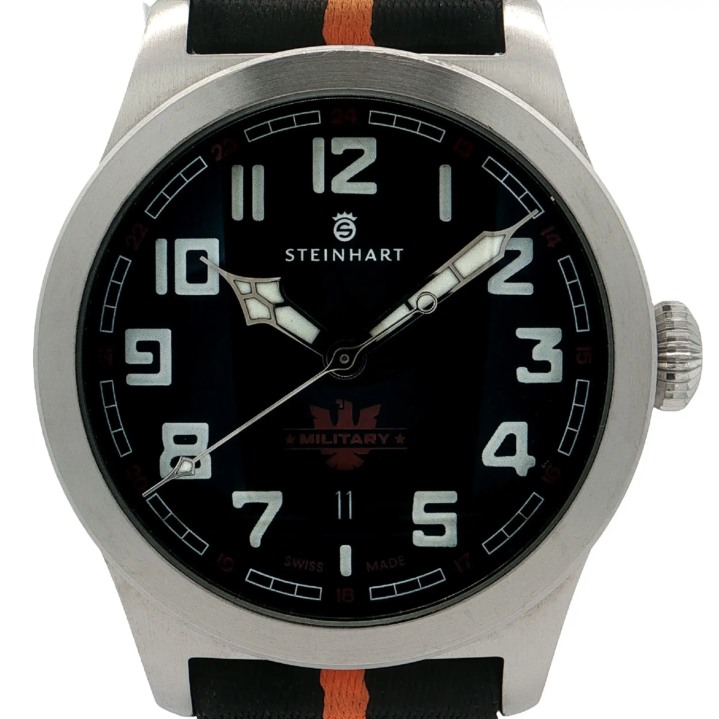 Herrenuhr Steinhart Military Automatic Stahl mit Stoffband Herrenuhr Steinhart Military Automatic Stahl mit Stoffband