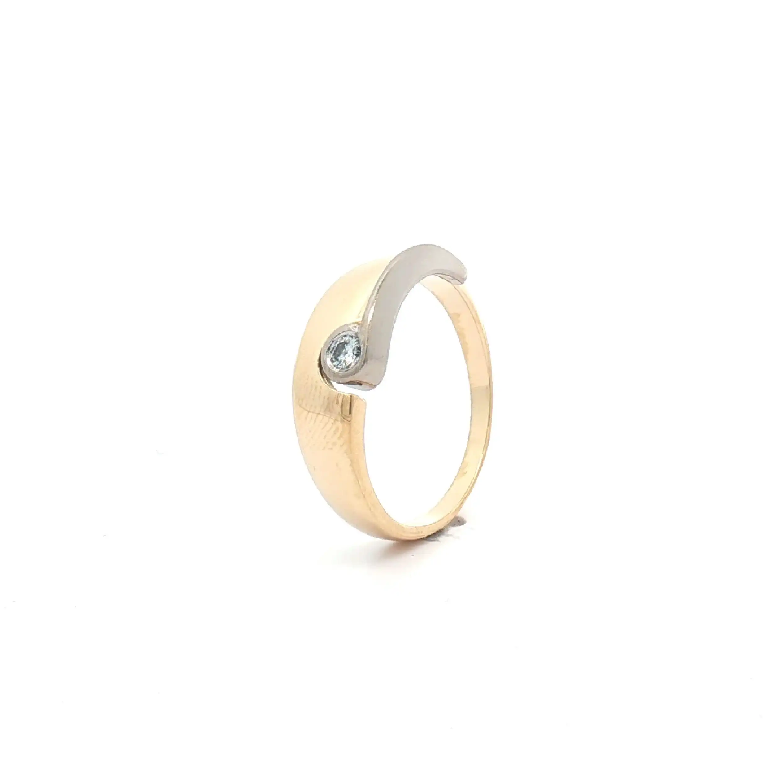 Ring Bicolor mit Brillant Ring Bicolor mit Brillant