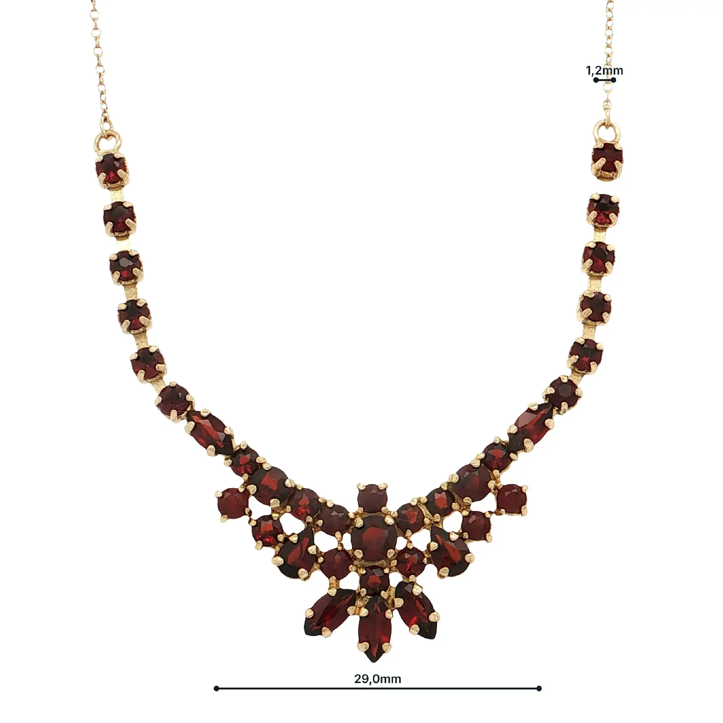 Coller Gelbgold mit Granat