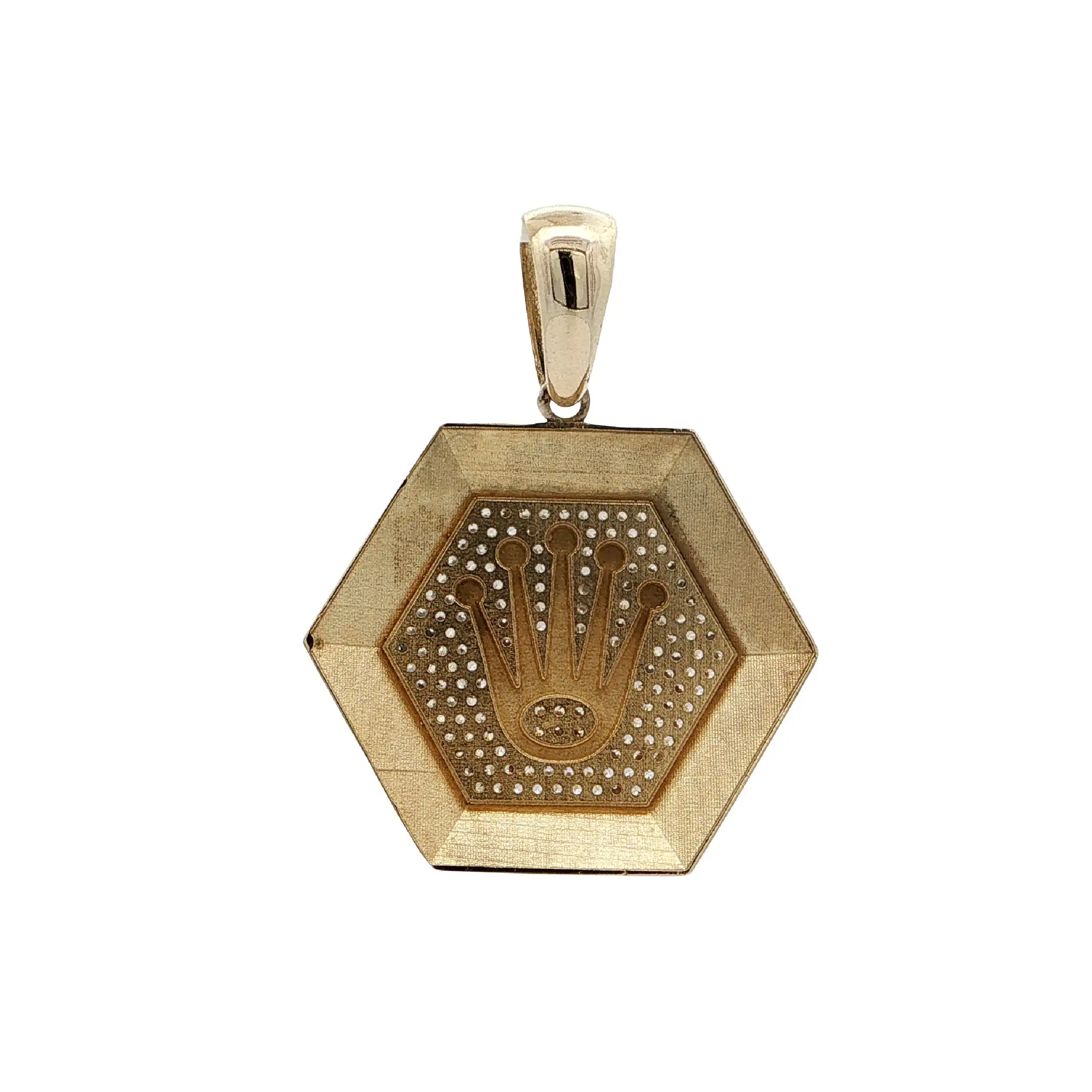 Anhänger Gelbgold mit Krone & Zirkonia Anhänger Gelbgold mit Krone & Zirkonia