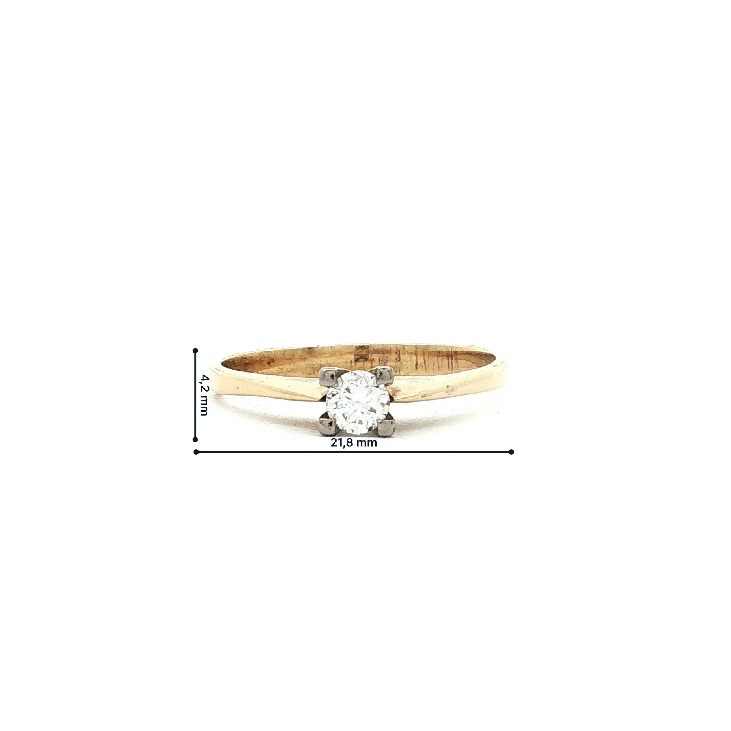 Ring Gelbgold mit Brillant Solitär
