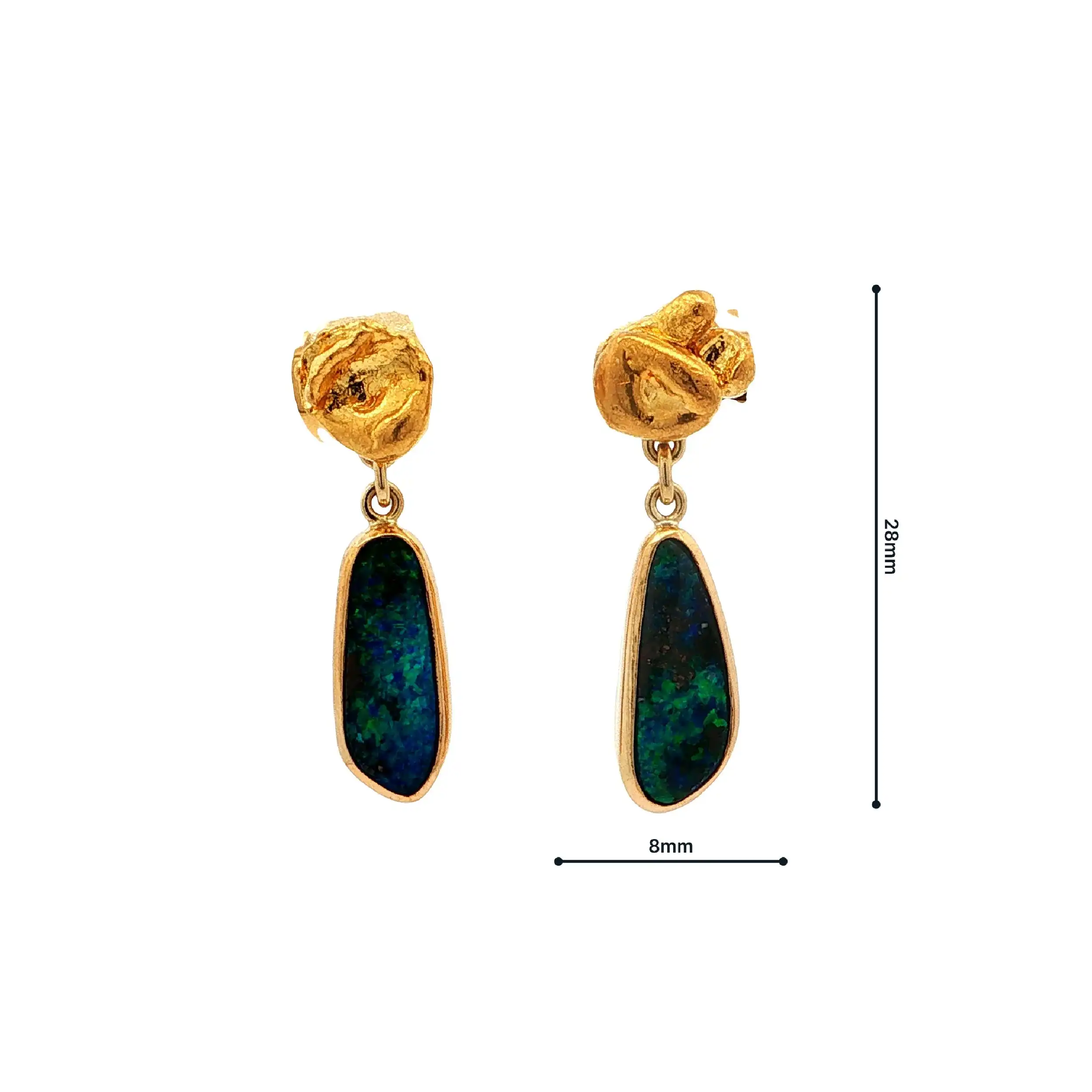 Ohrstecker Gelbgold mit Opaldoubletten