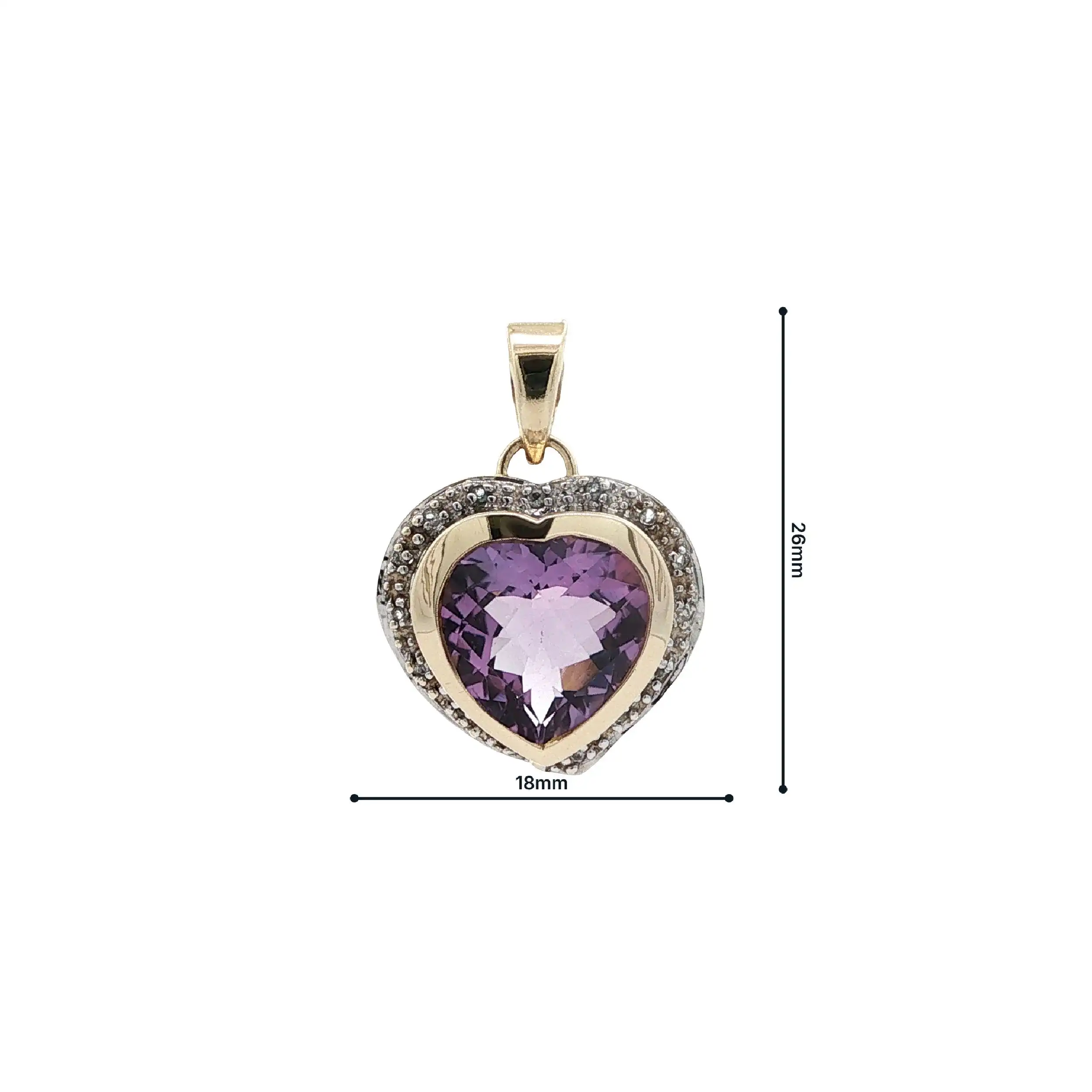 Anhänger Bicolor mit Amethyst & Zirkonia Anhänger Bicolor mit Amethyst & Zirkonia