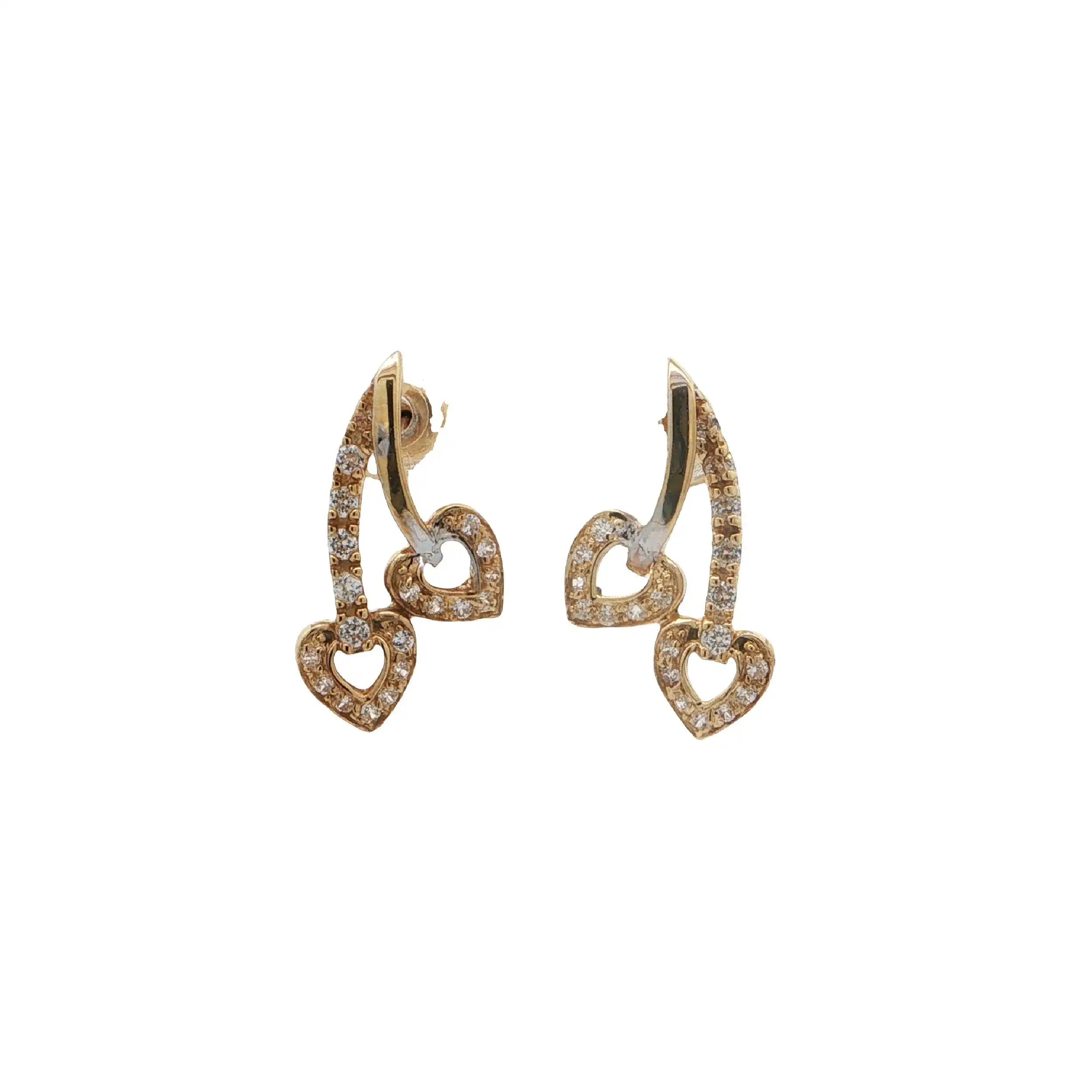 Ohrstecker Bicolor mit Zirkonia