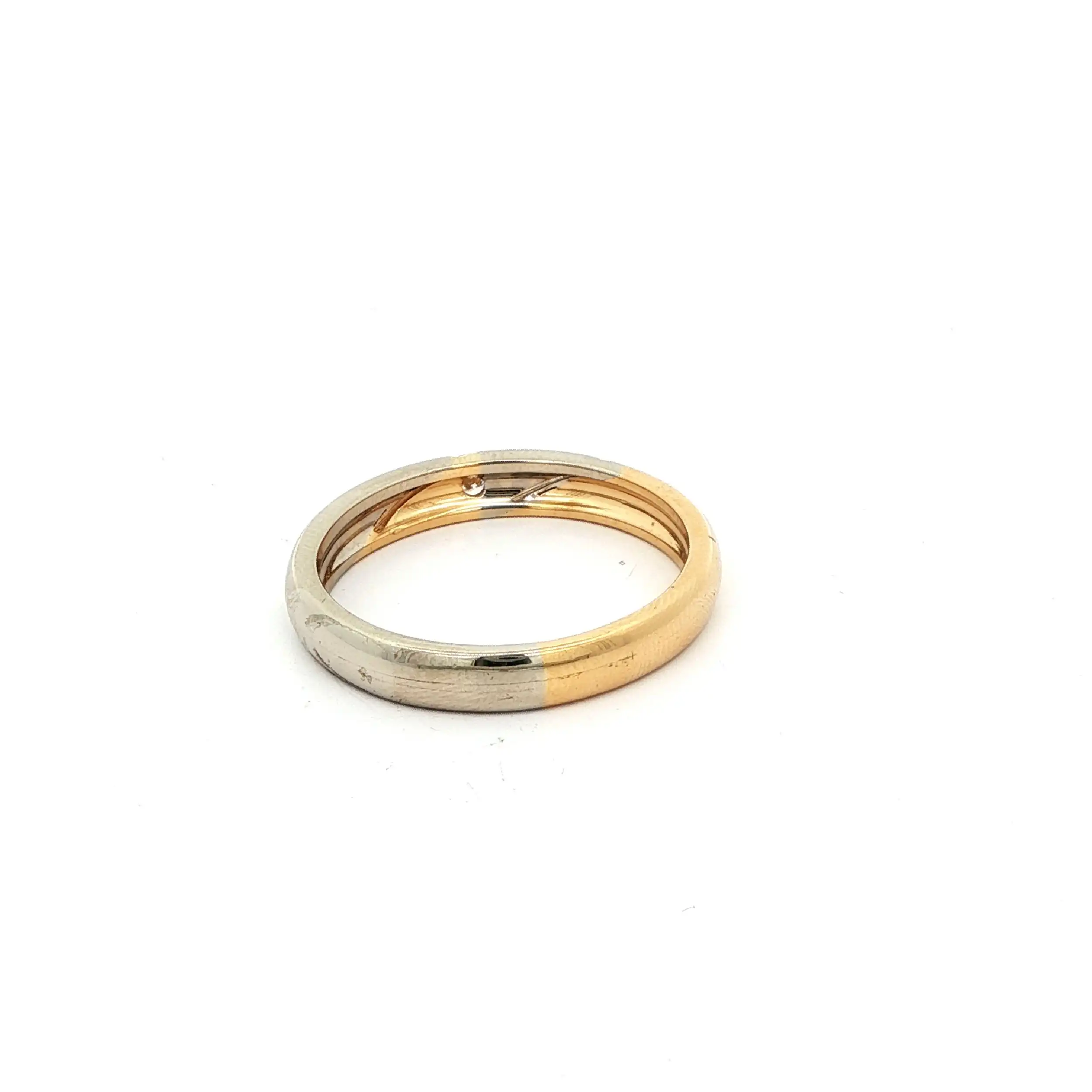 Ring Bicolor mit Brillant Solitär
