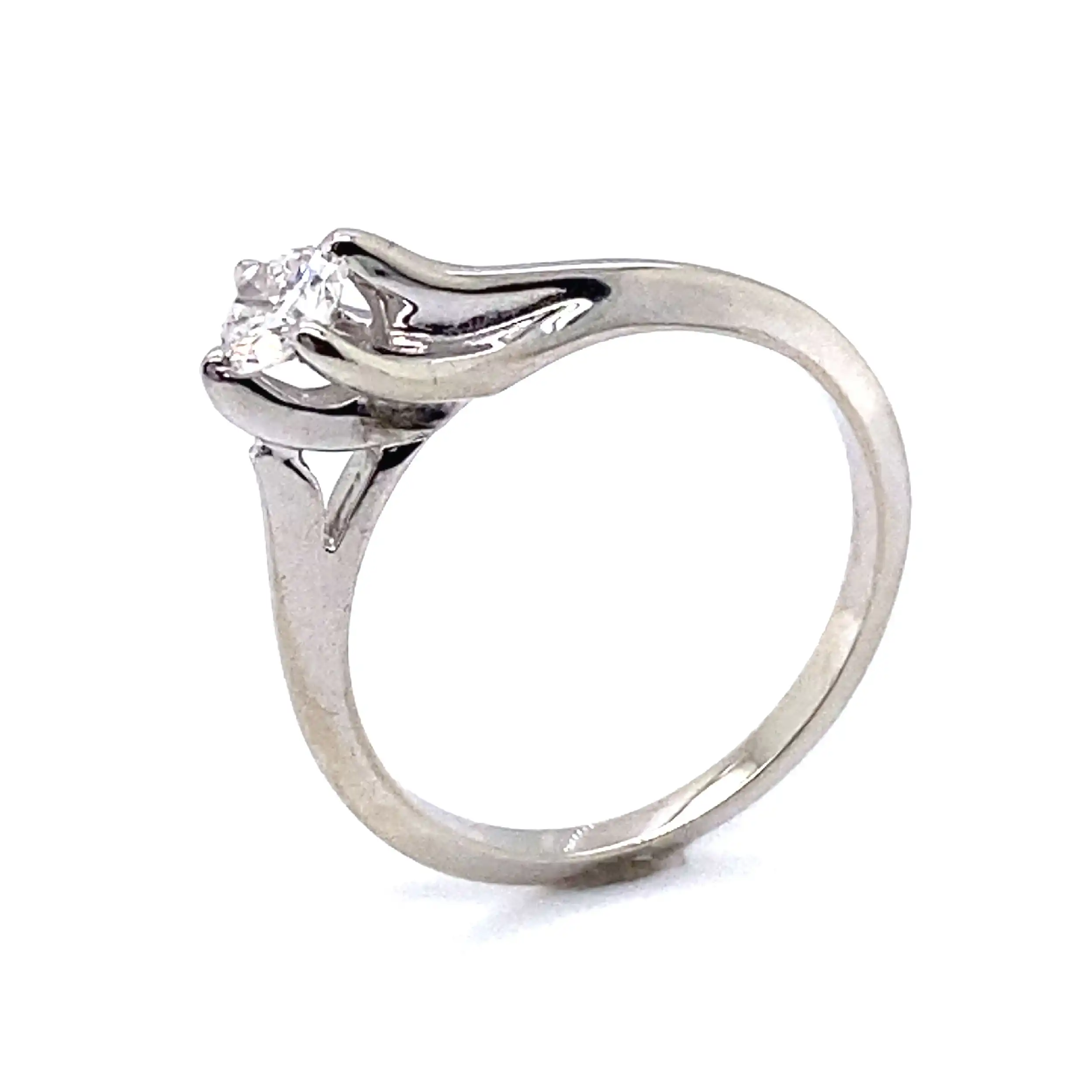 Ring Weißgold mit Solitär Brillant Ring Weißgold mit Solitär Brillant