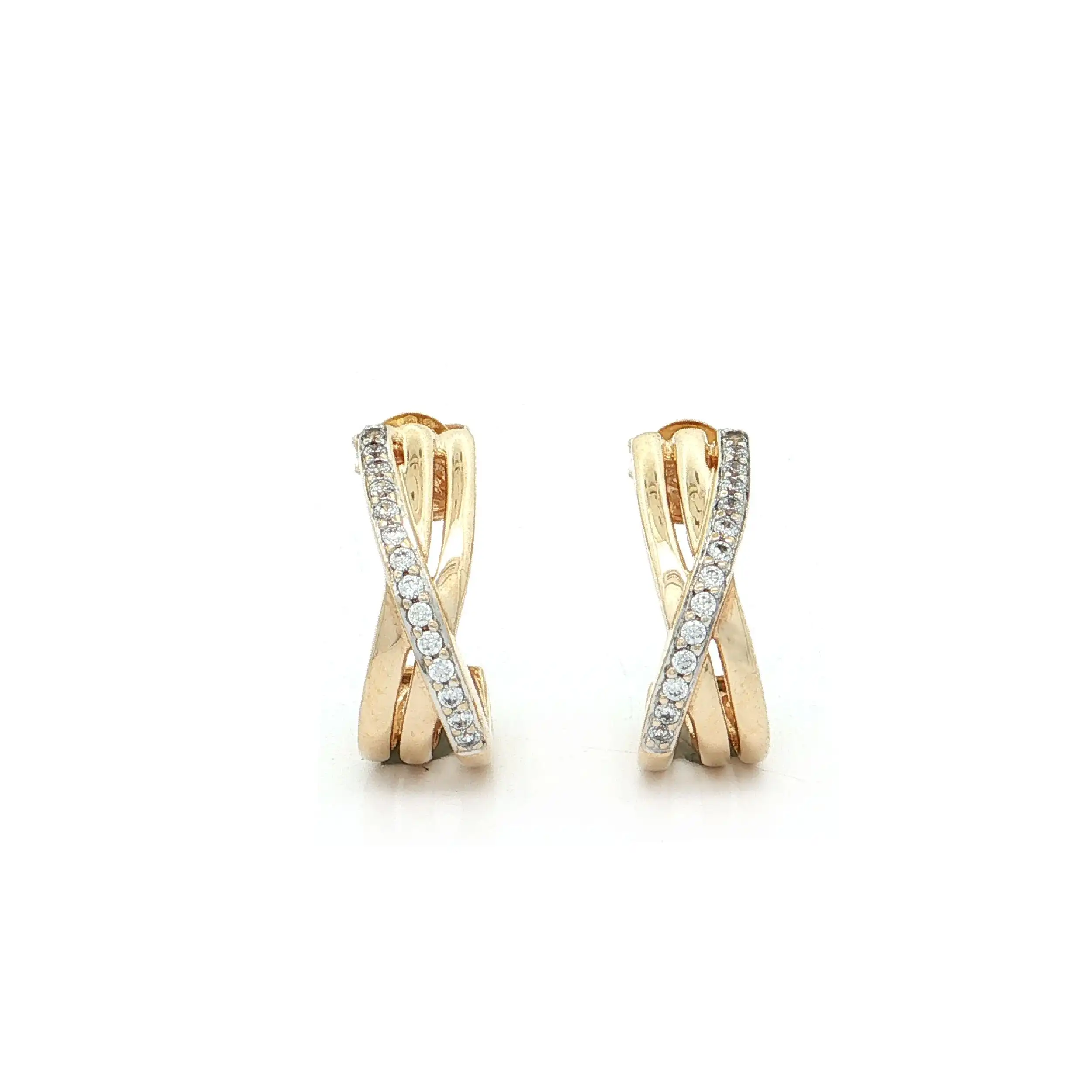 Ohrstecker Gelbgold mit Zirkonia