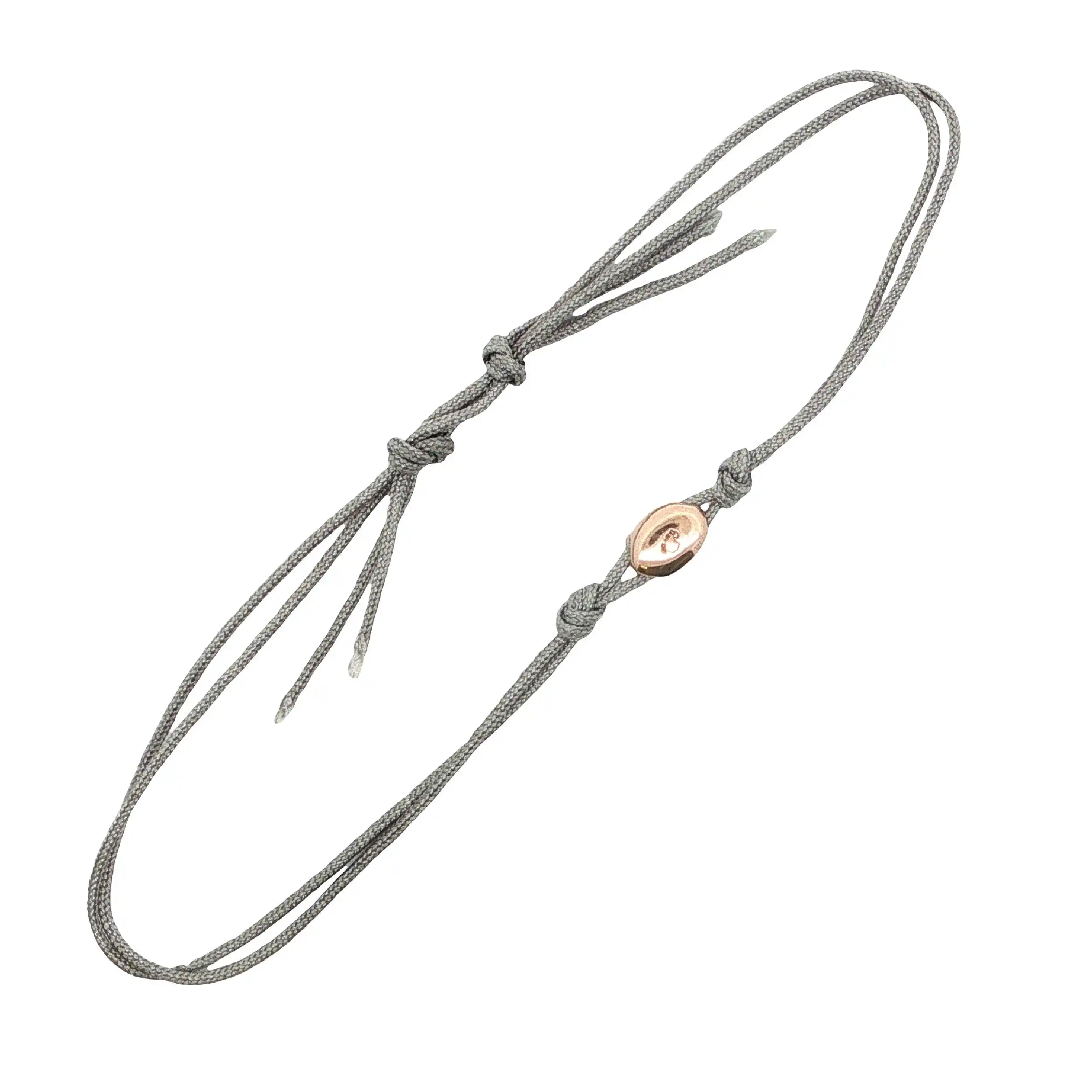 Stoffarmband grau mit Roségoldelement DoDo