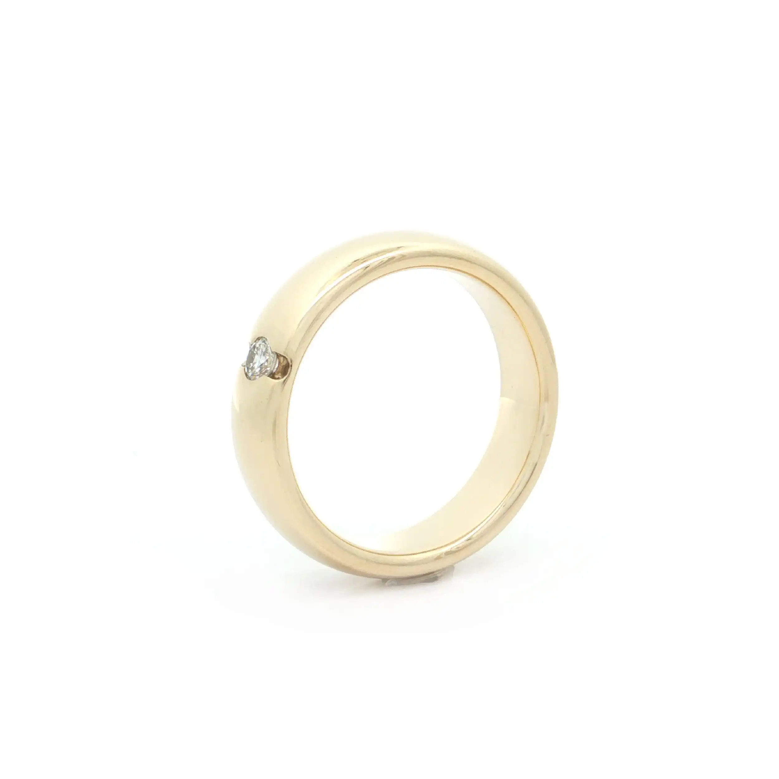 Trauring Gelbgold mit Brillant