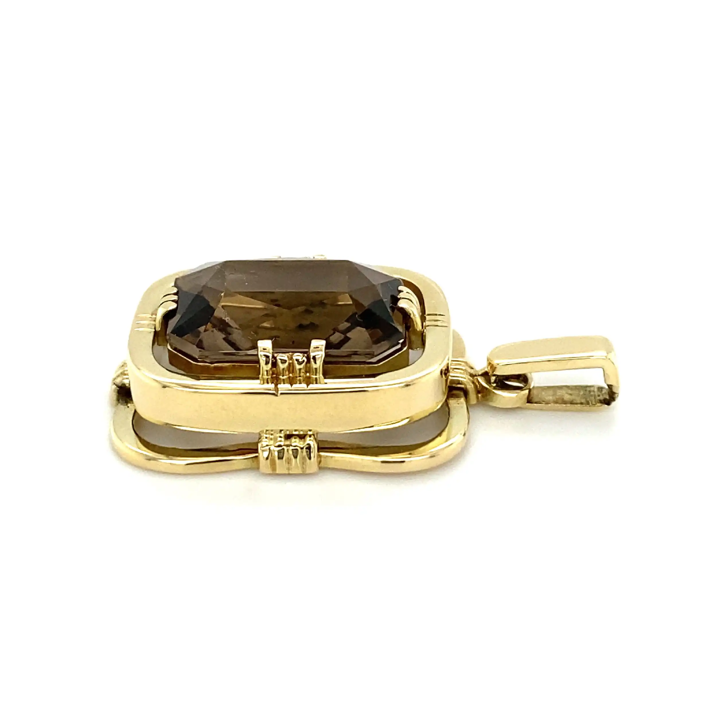 Anhänger Gelbgold mit Rauchquarz