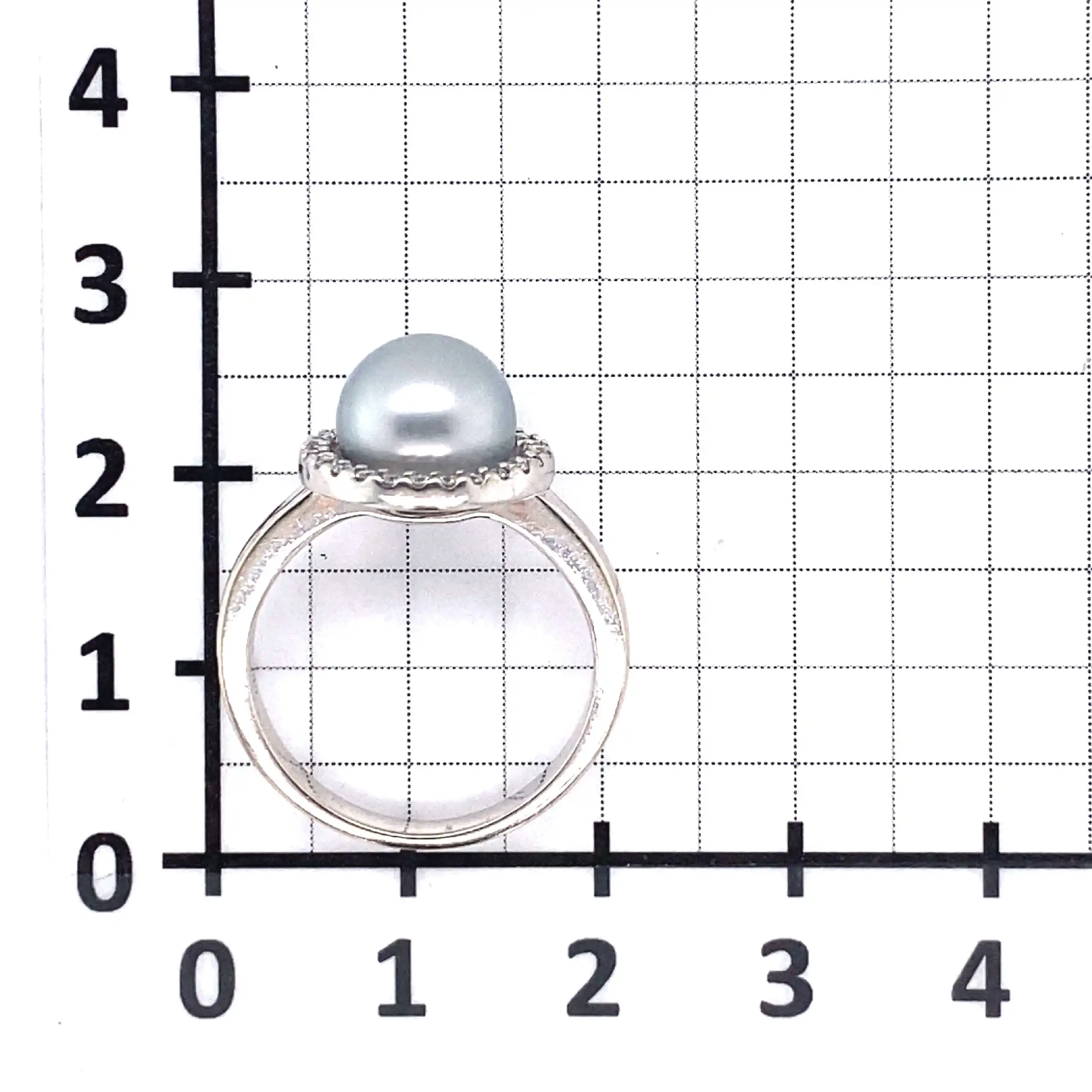 Ring Weißgold mit Perle und Brillanten