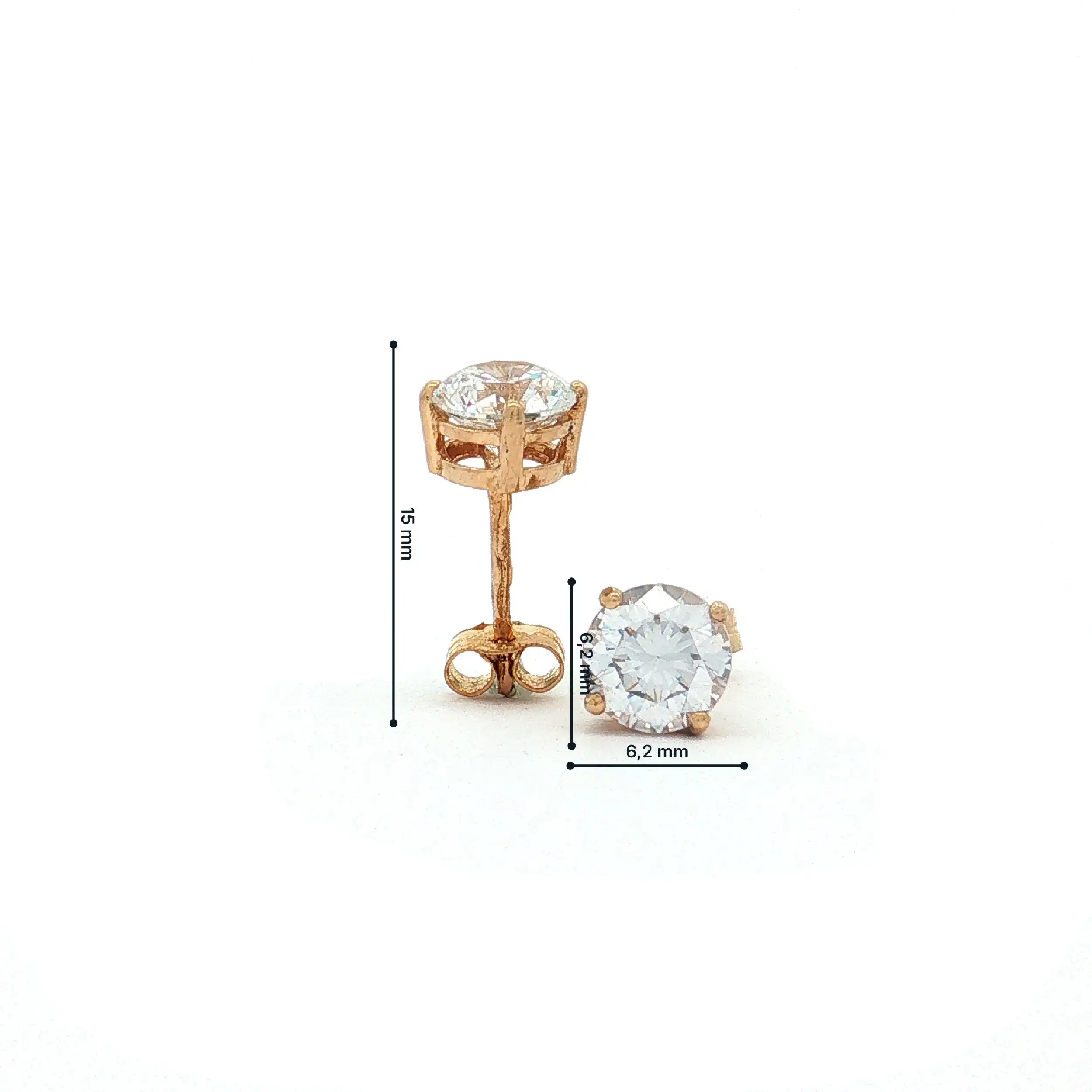 Ohrstecker Gelbgold mit Zirkonia