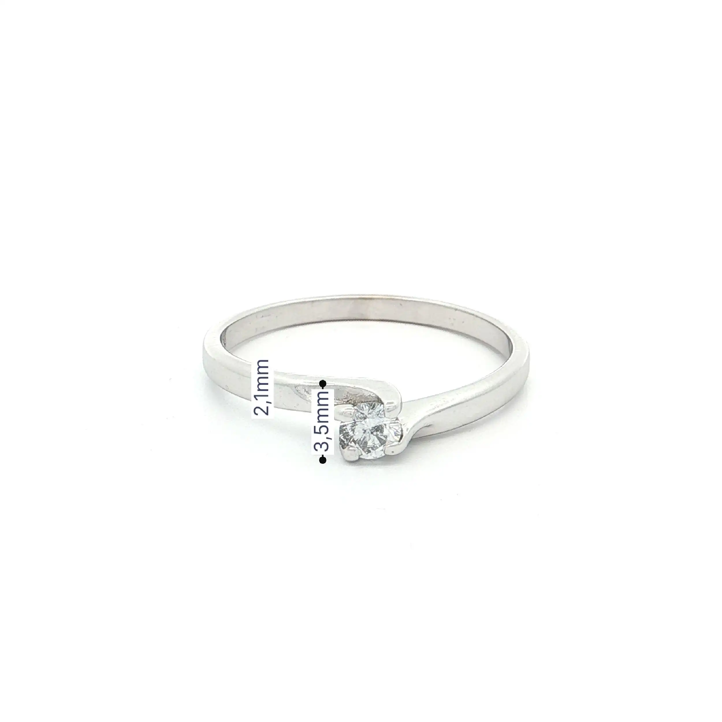 Ring Weißgold mit Brillant, graviert mit 0,14ct Ring Weißgold mit Brillant, graviert mit 0,14ct