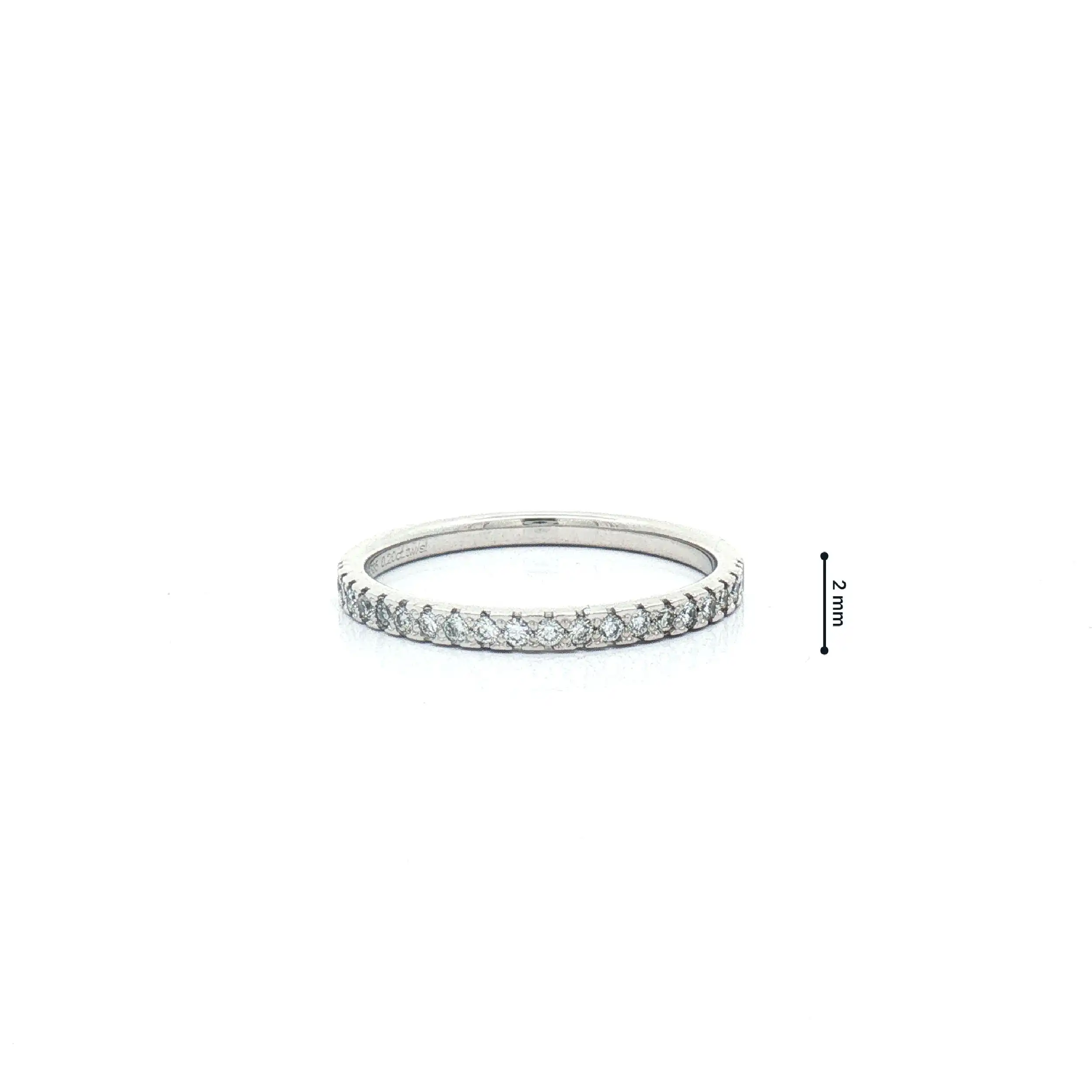Ring Weißgold mit Brillanten mit 0,2ct tw/si graviert