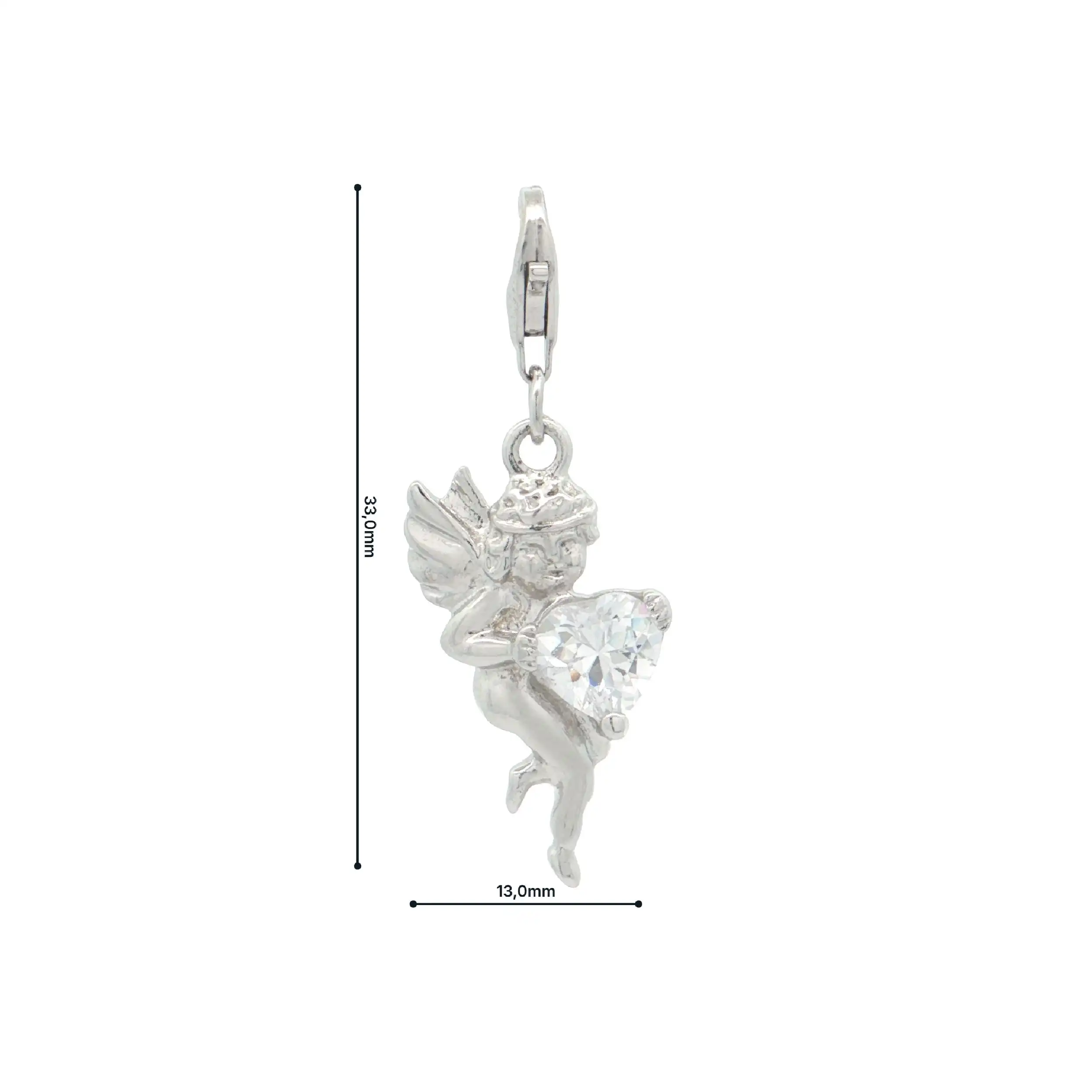 Anhänger/Charm Silber "Engelchen" mit Zirkonia